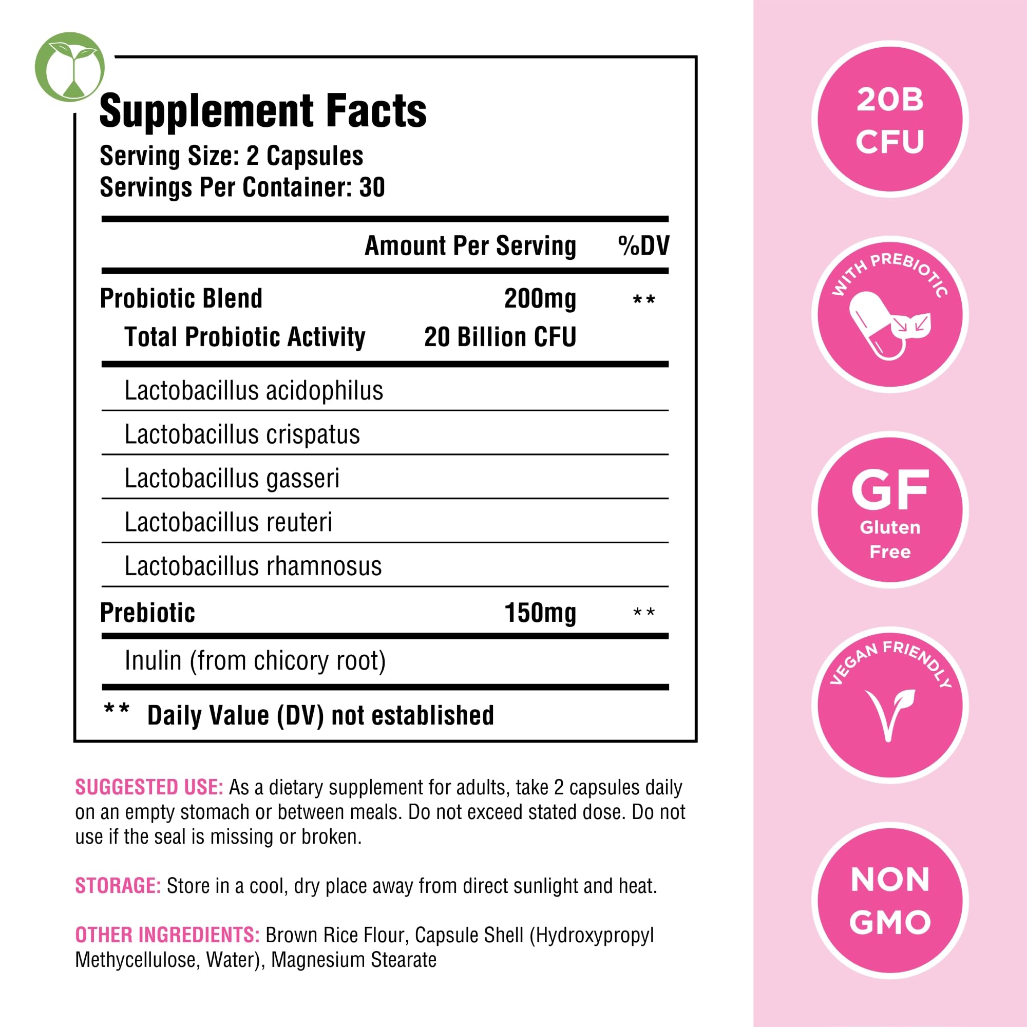 Vaginal Probiotics for Womens Health 20 Billion CFU | PH Balance & Vaginigal Odor Support 60 Capsules Natural Foundation Supplements buy supplements canada