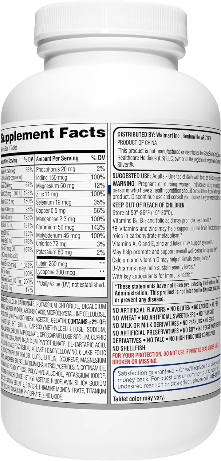 Equate Mature Adult 50+ One Daily Complete Multivitamin Compare to Centrum Silver (400 Ct) Aus Healthcare buy supplements canada