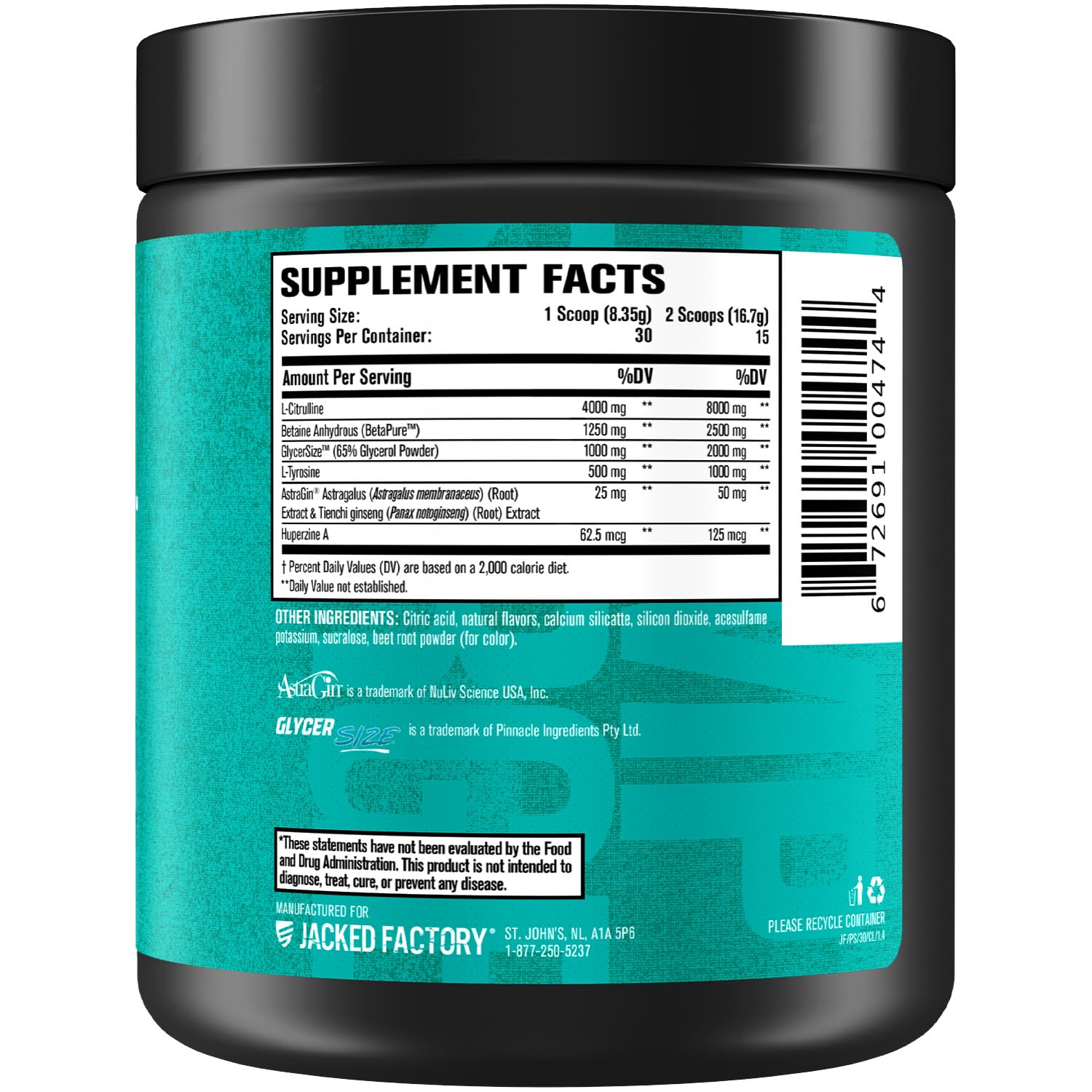 Jacked Factory Pumpsurge Caffeine Free Pre Workout for Men & Women - Booster & Stim Free Pre Workout - Intense Pumps, Enhanced Focus - 30 Servings, Cherry Limeade 8.83oz Jacked Factory buy supplements canada
