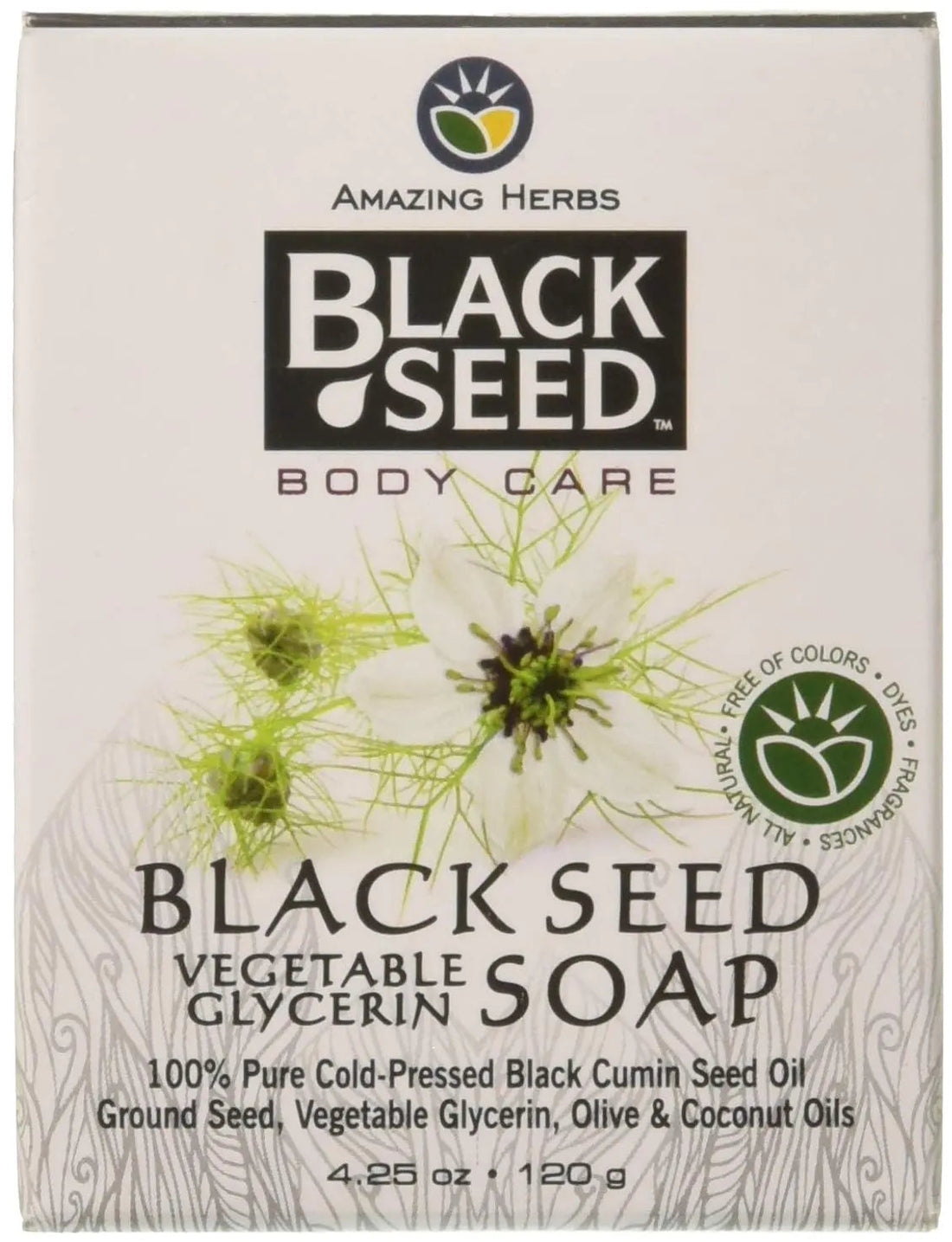 Amazing Herbs Black Seed Vegetable Glycerin Soap, 4.25 Ounce Amazing Herbs buy supplements canada