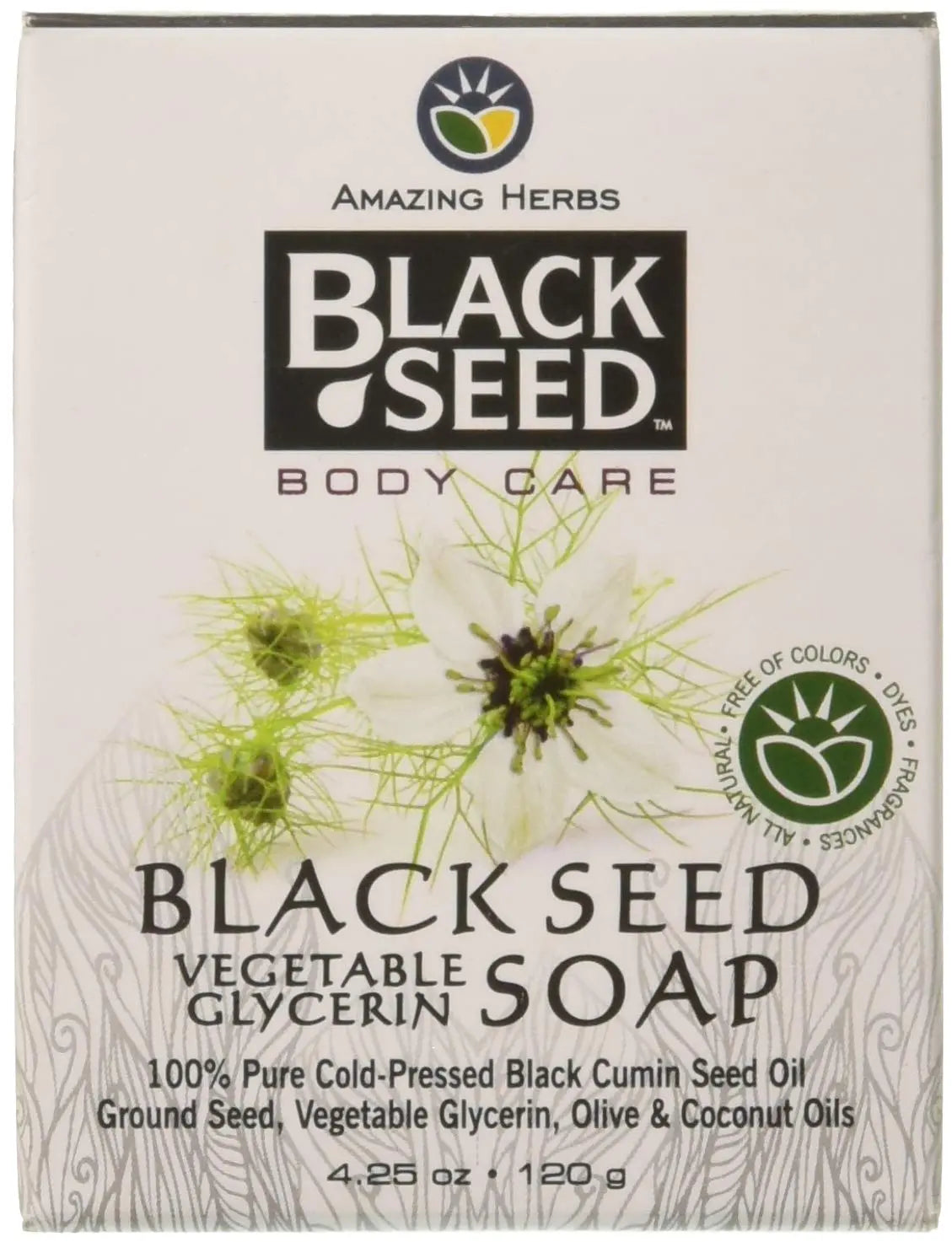 Amazing Herbs Black Seed Vegetable Glycerin Soap, 4.25 Ounce Amazing Herbs buy supplements canada
