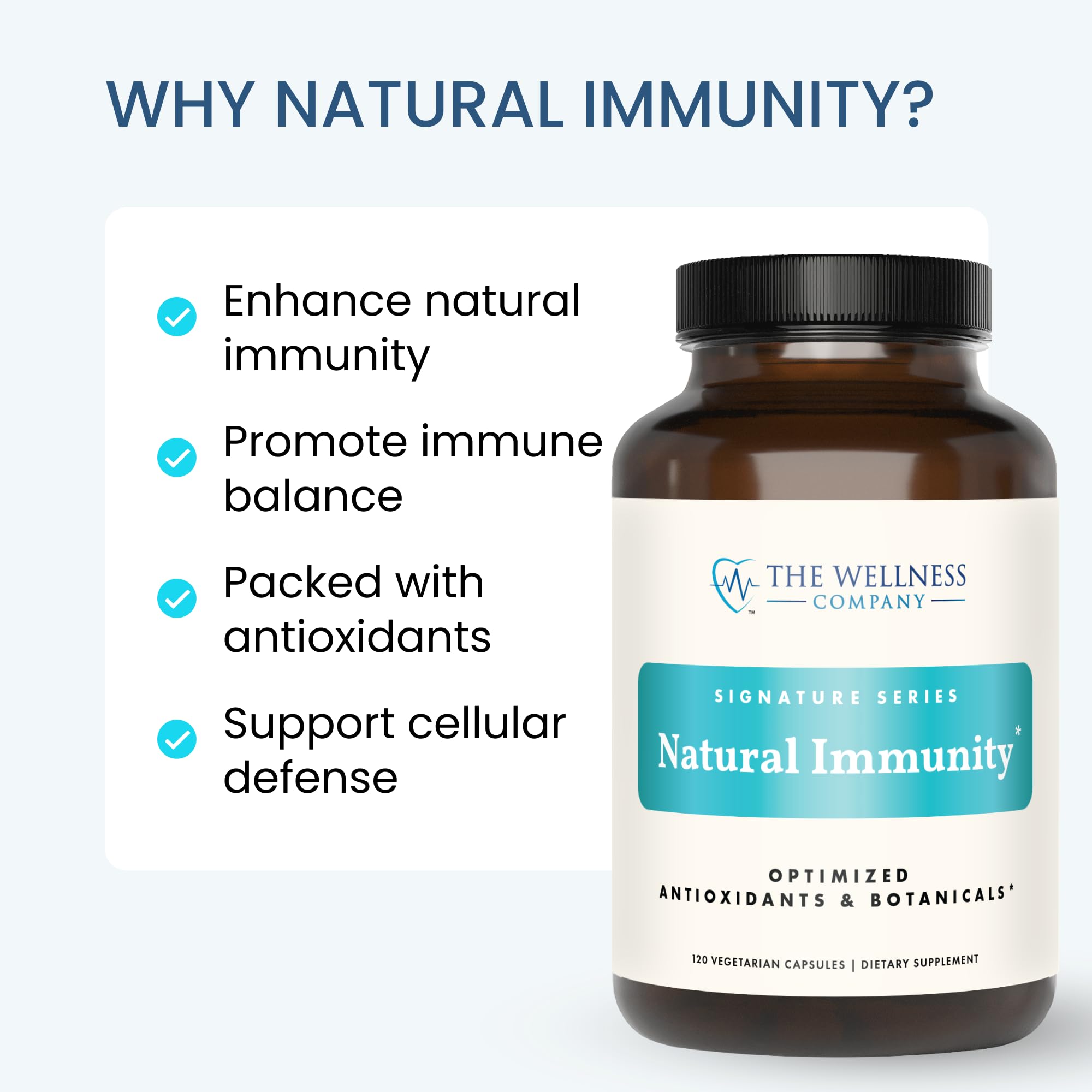 Natural Immunity - Botanical Immune Boost, Targeted Nutrients, T-Cell Support - Oregano, Reishi, Zinc, Vitamin C, Quercetin | 120 (2 Month Supply) The Wellness Company buy supplements canada