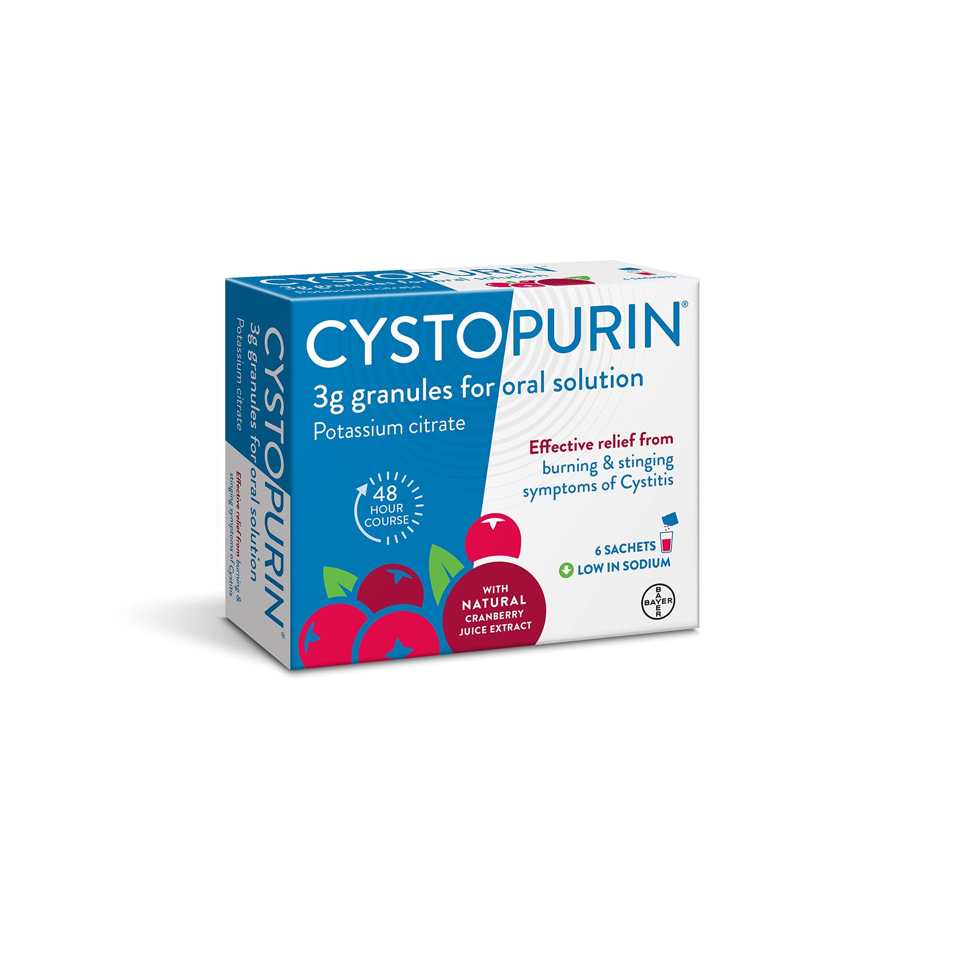 Cystopurin Cystitis Relief, Cranberry Flavour and Low in Sodium, 6 Sachets Cystopurin buy supplements canada