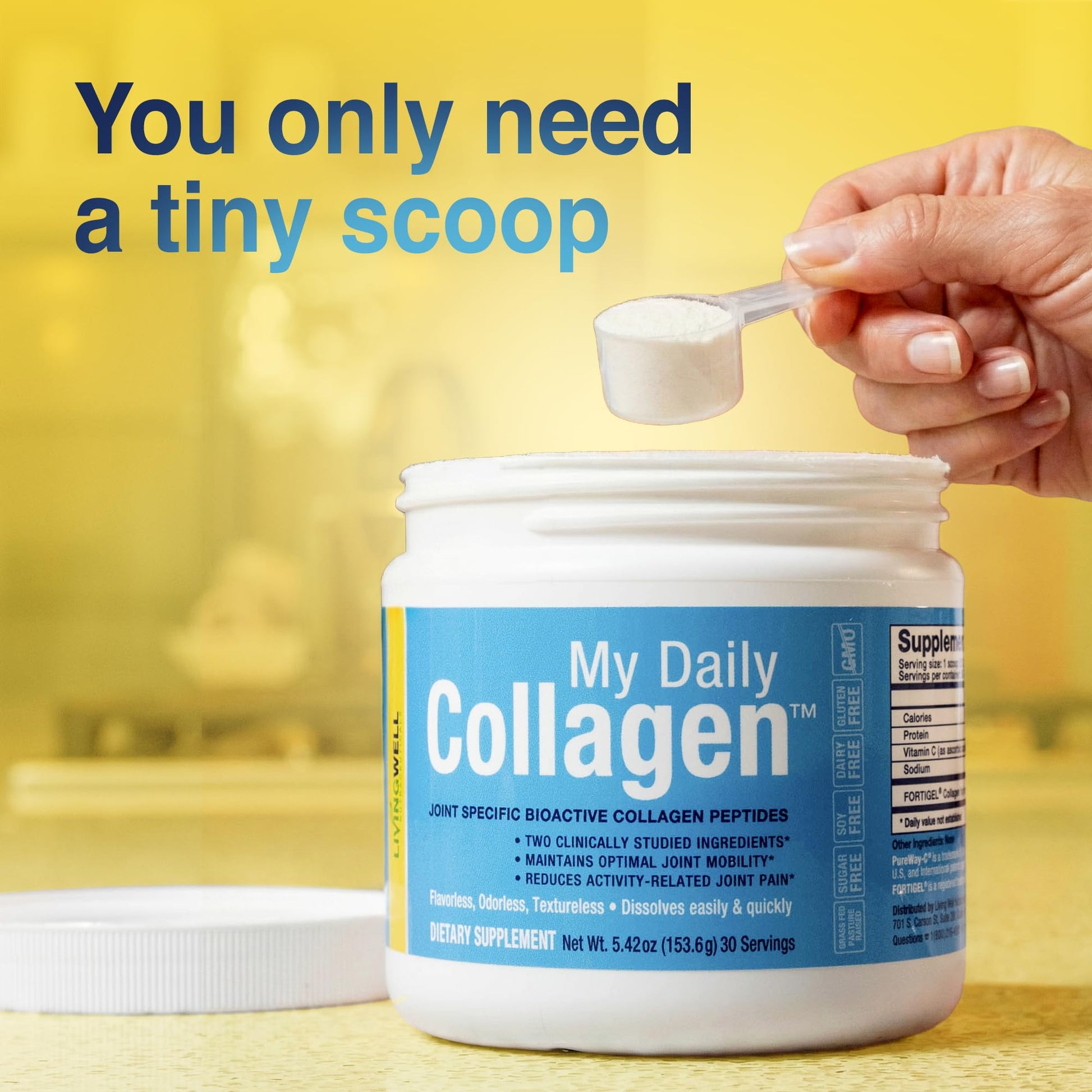 Premium Collagen Peptides Type 1 & 3 Collagen Powder - Hydrolyzed Bovine with Protein & Vitamin C – Unflavored Powdered Peptides Protein for Men and Women Joint & Cartilage Health – 30 Servings My Daily Collagen buy supplements canada