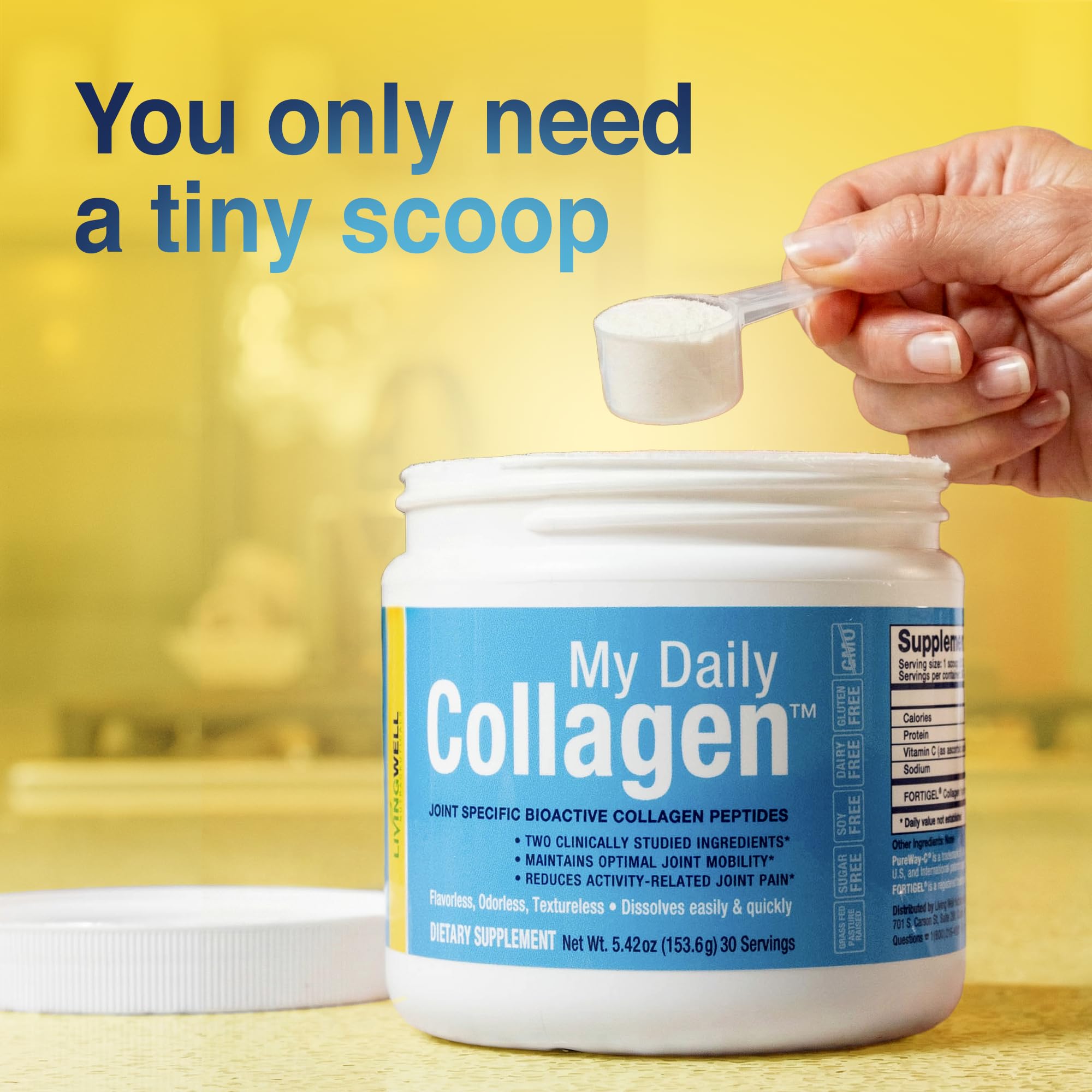 Premium Collagen Peptides Type 1 & 3 Collagen Powder - Hydrolyzed Bovine with Protein & Vitamin C – Unflavored Powdered Peptides Protein for Men and Women Joint & Cartilage Health – 30 Servings My Daily Collagen buy supplements canada