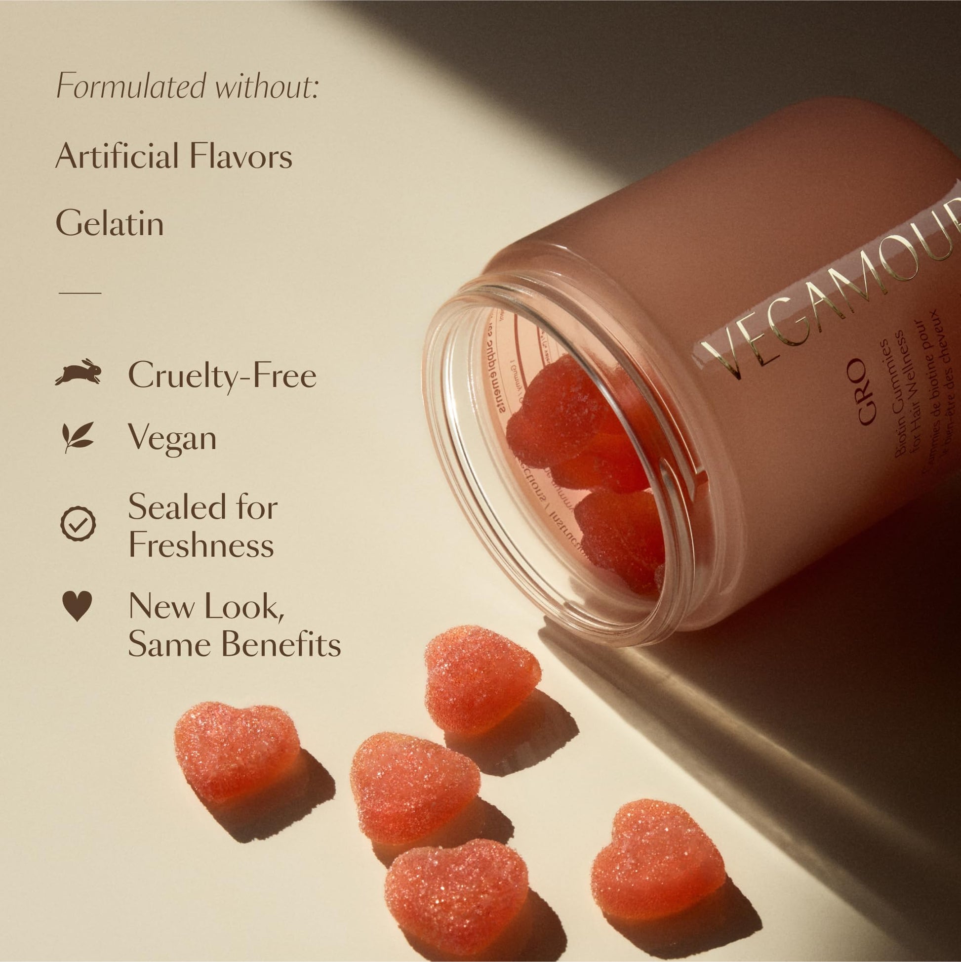 VEGAMOUR GRO Biotin Gummies, Strawberry Flavor with 5000 mcg Biotin, Supports Healthy Hair Vegan Gummies with Vitamins A, B, C, E, B-12 & More, 30 Ct VEGAMOUR buy supplements canada