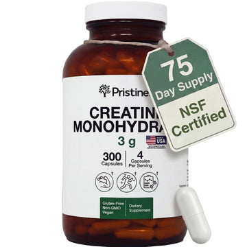 PRISTINE'S Creatine Monohydrate Capsules for Women & Men - NSF Certified 75 Day Supply 3G Creatine Pills for Women - Cognitive & Athletic Performance Support PRISTINE'S buy supplements canada