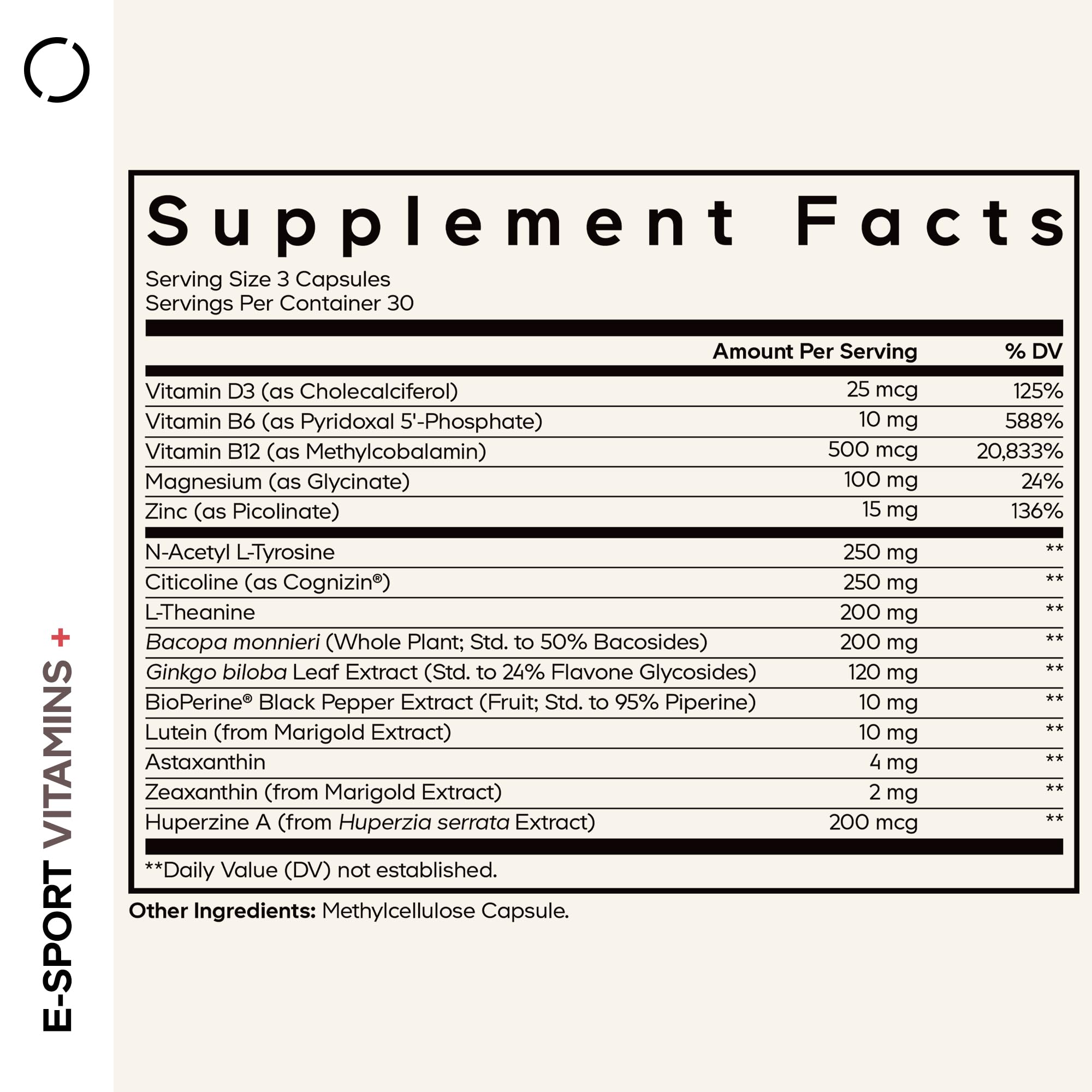 Codeage E-Sport Vitamins+ Citicoline Cognizin, Bacopa Monnieri Supplement, Multivitamins, Astaxanthin, L-Theanine, Ginkgo Biloba, Acetyl-L-Tyrosine, Huperzine A, Codeage buy supplements canada