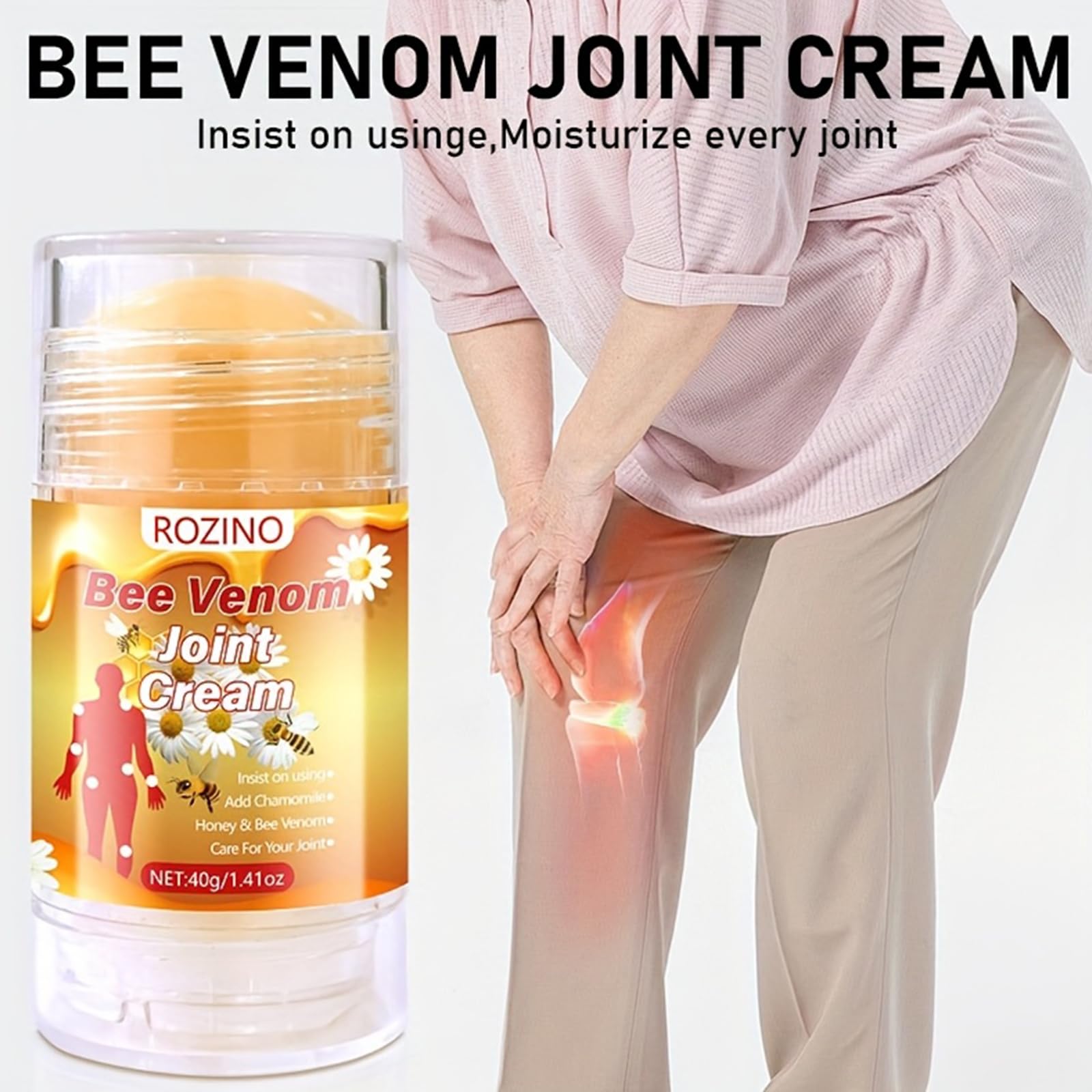 Bee Venom Joint Cream – Advanced Joint Support Cream with Honey & Chamomile, Soothing Formula for Aches & Stiffness in Knees, Hands, Back, Natural Relief Cream for Daily Joint Care (Bee venom) Generic buy supplements canada