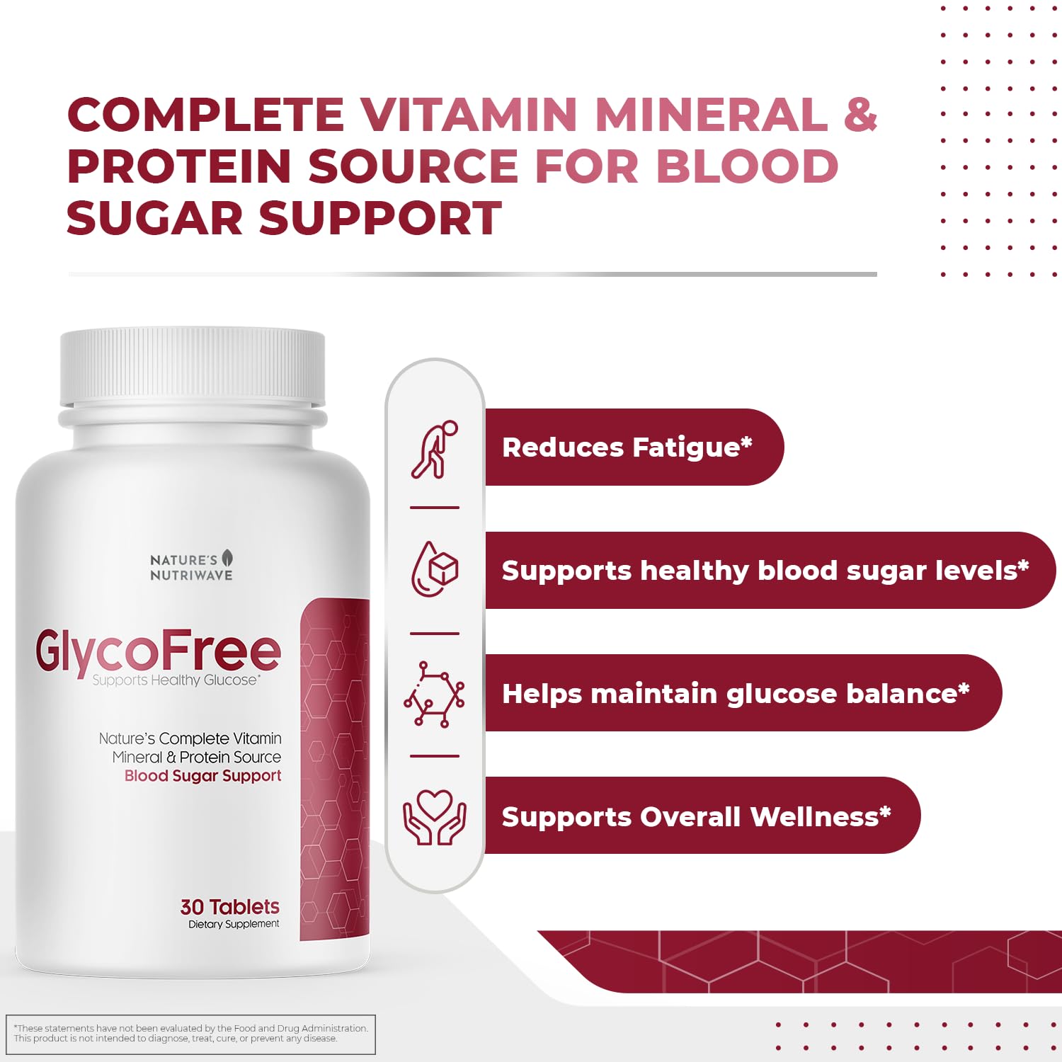 Nature’s NutriWave GLYCOFREE Supplement, Natural Plant-Based Blend with Berberine, Bitter Melon, Cinnamon, Inulin | Non-GMO, Made in USA - 30 Tablets, 3 Month Supply Nature’s NutriWave buy supplements canada