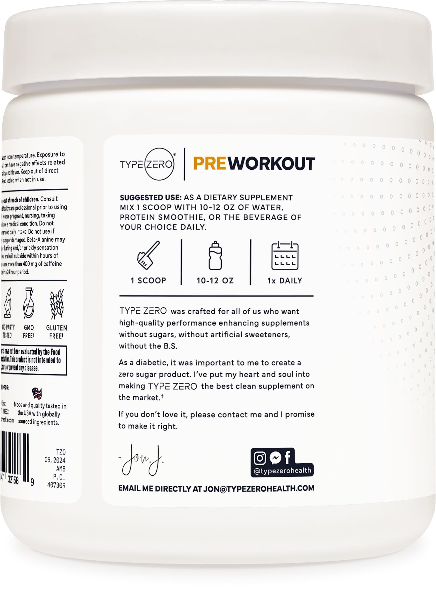 Type Zero Amino Burn Vegan BCAAs + Pre-Workout (Pina Colada Flavored) Type Zero buy supplements canada