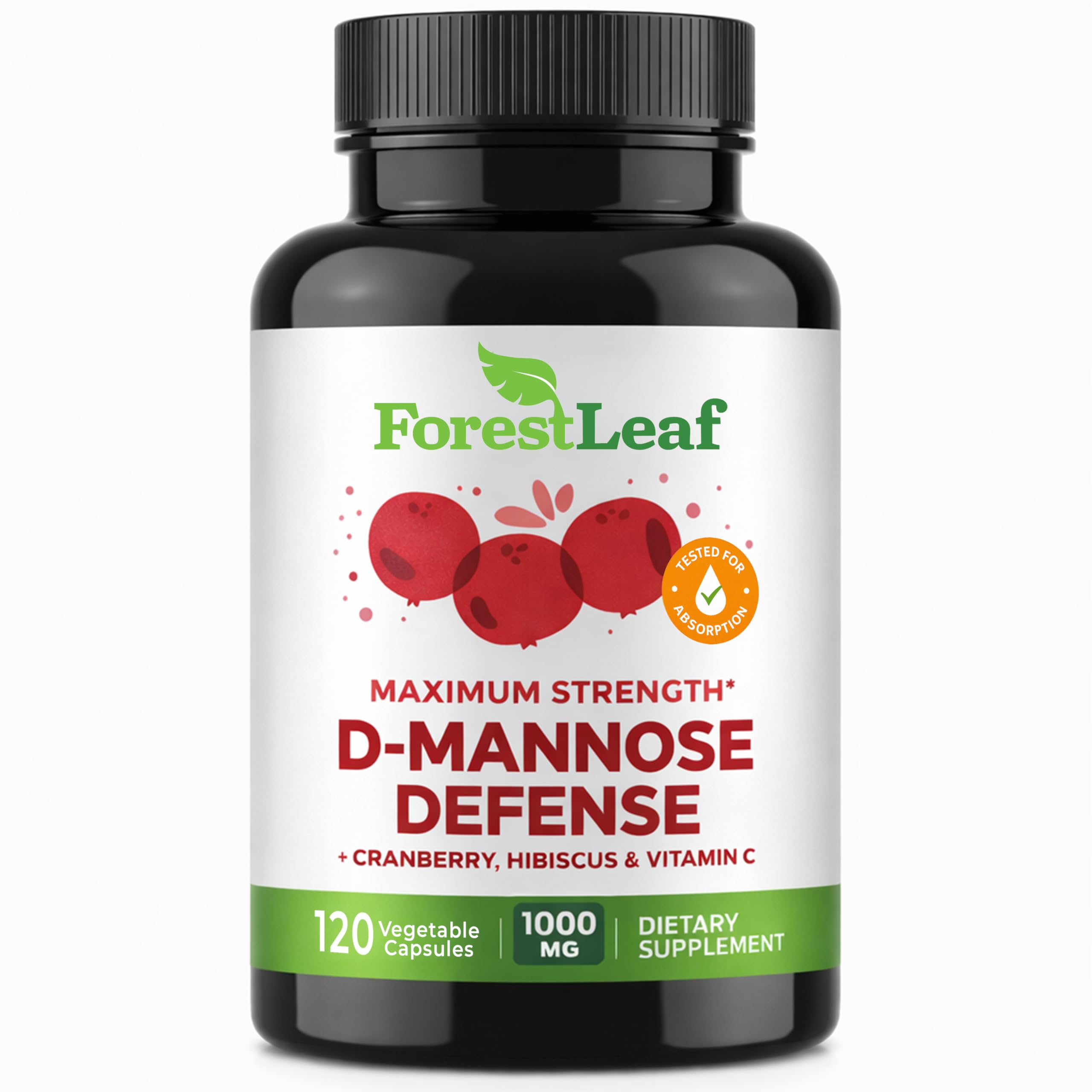 ForestLeaf D Mannose Supplements for Women & Men - D-Mannose 1000mg Capsules with Cranberry, Hibiscus & VIT C - DMannose Pills for UTI ForestLeaf buy supplements canada