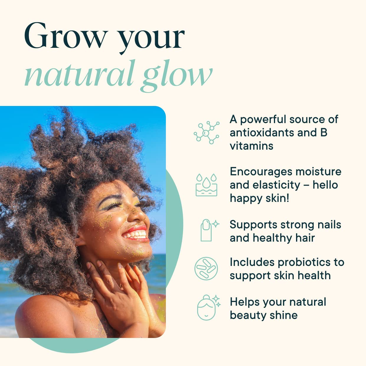 Ora Organic Hair, Skin, and Nails Support- BeYouTiful - Beauty Supplement with B Vitamins and Algae Extracts for Healthy Hair and Skin - 60 Vegan Capsules Ora Organic buy supplements canada