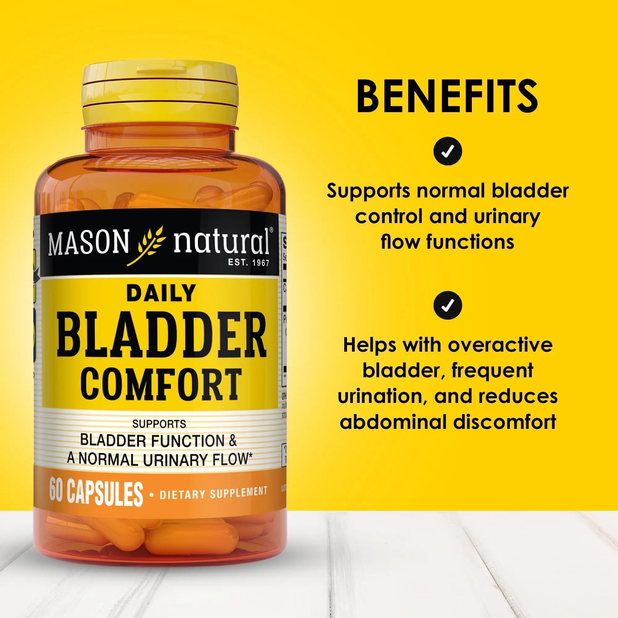 MASON NATURAL Daily Bladder Comfort, 30,Day Supply with Calcium, Pumpkin Seed, & Soy Germ to Support Normal Bladder Function MASON NATURAL buy supplements canada