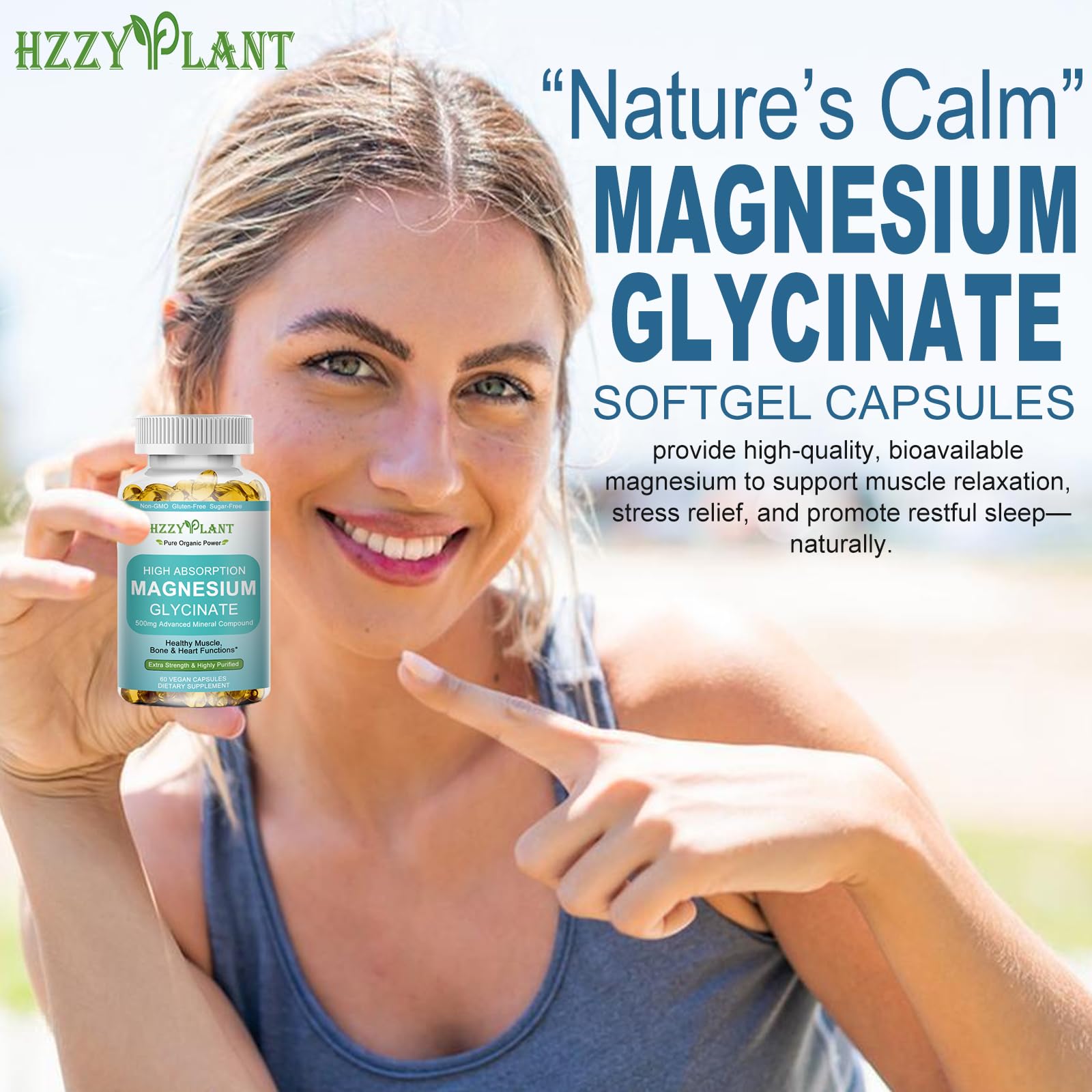 Magnesium Glycinate 500mg Softgels, High Absorption Magnesium Supplement Softgel Capsules for Muscle, Heart, Sleep & Bone Support, Stress Relief, Nerve Health & Metabolism, Non-GMO, 2 Month Supply HZZYPLANT buy supplements canada