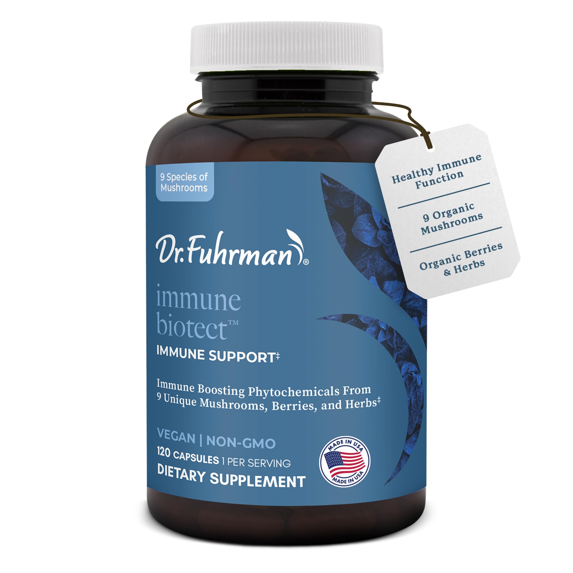 Dr. Fuhrman All Natural Immune Support Supplement | Whole-Food Derived Vitamin for Immunity Defense | Organic Mushrooms, & Berries | Organic Lion’s Mane, Maitake, Reishi, and Elderberry | 120 Caps Dr. Fuhrman buy supplements canada
