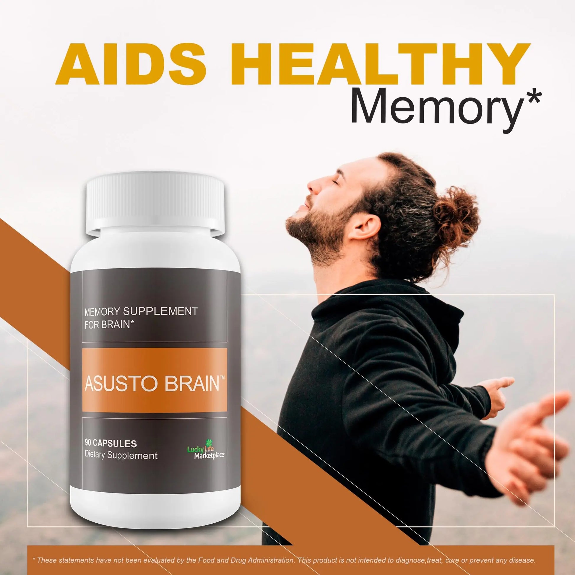 Asusto Memory Supplement for Brain - Improved Capsule Formula - Natural Brain, Memory, & Focus Support - Brain Support - Brain Supplement - Nootropic - Natural Asusto Sandalwood Improved Formula Generic buy supplements canada