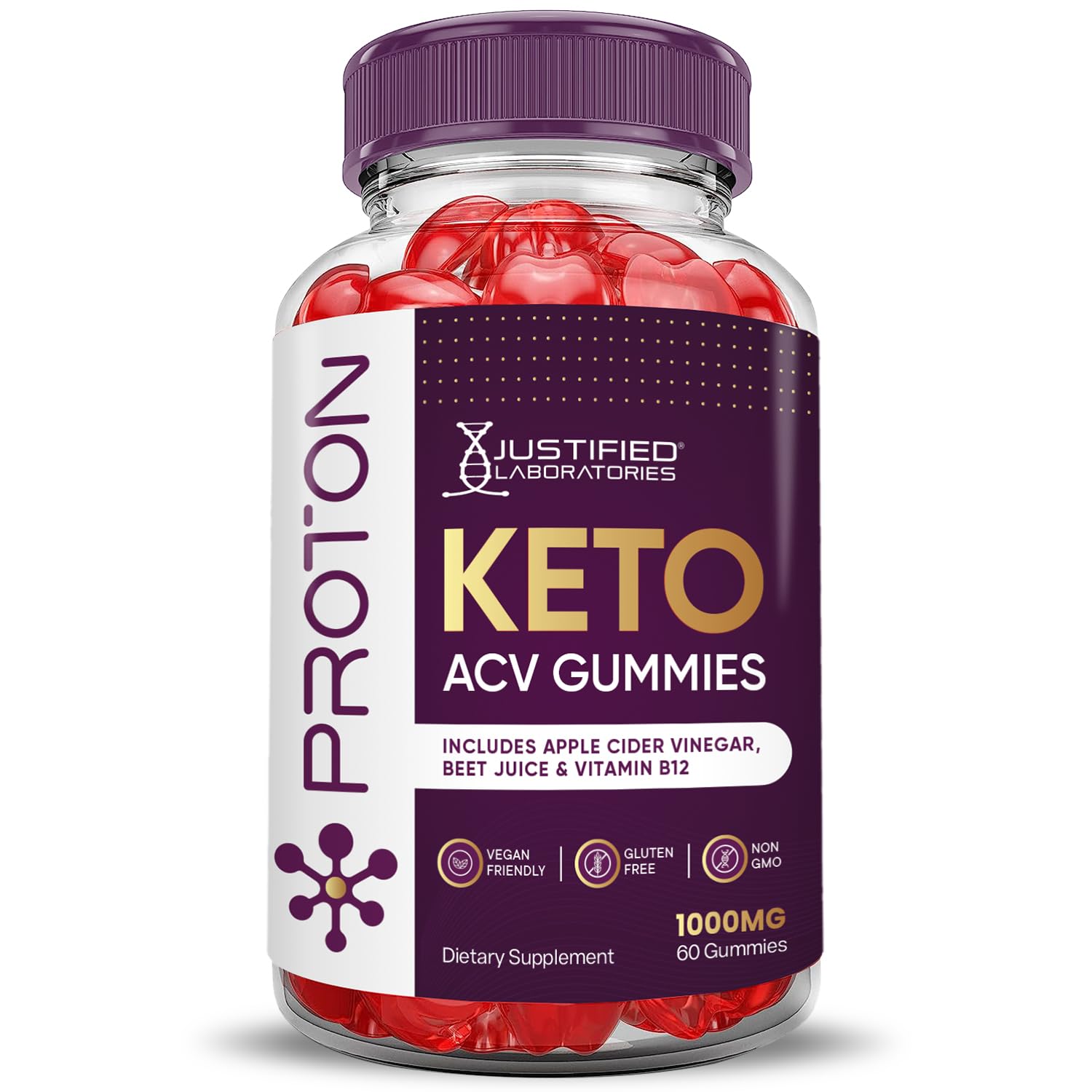 (3 Pack) Proton Protein Keto ACV Gummies Advanced Formula 1000MG Proton Keto Justified Laboratories buy supplements canada