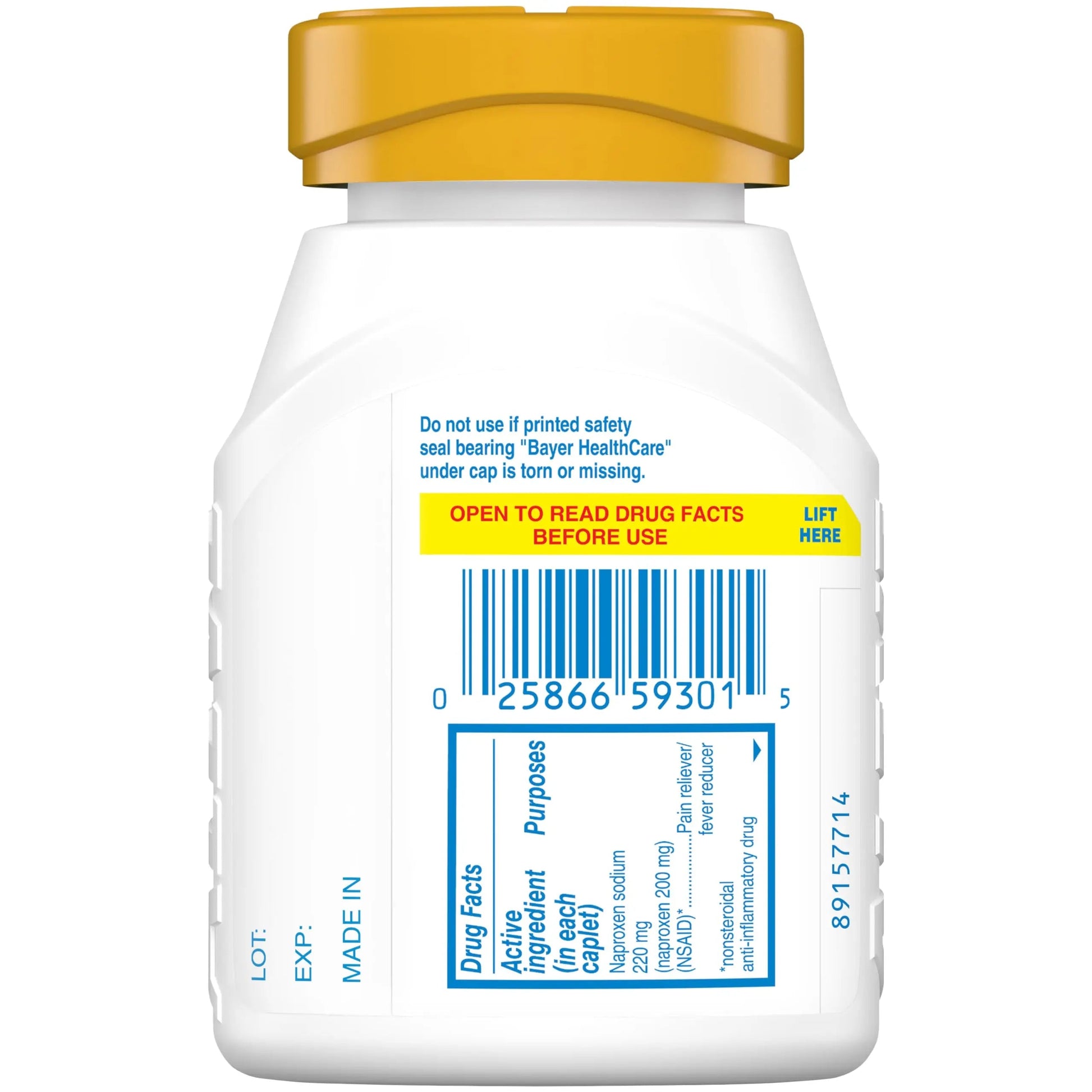 Aleve Pain Reliever & Fever Reducer Naproxen Sodium Caplets, Body Pain Relief, 270 Count Aleve buy supplements canada