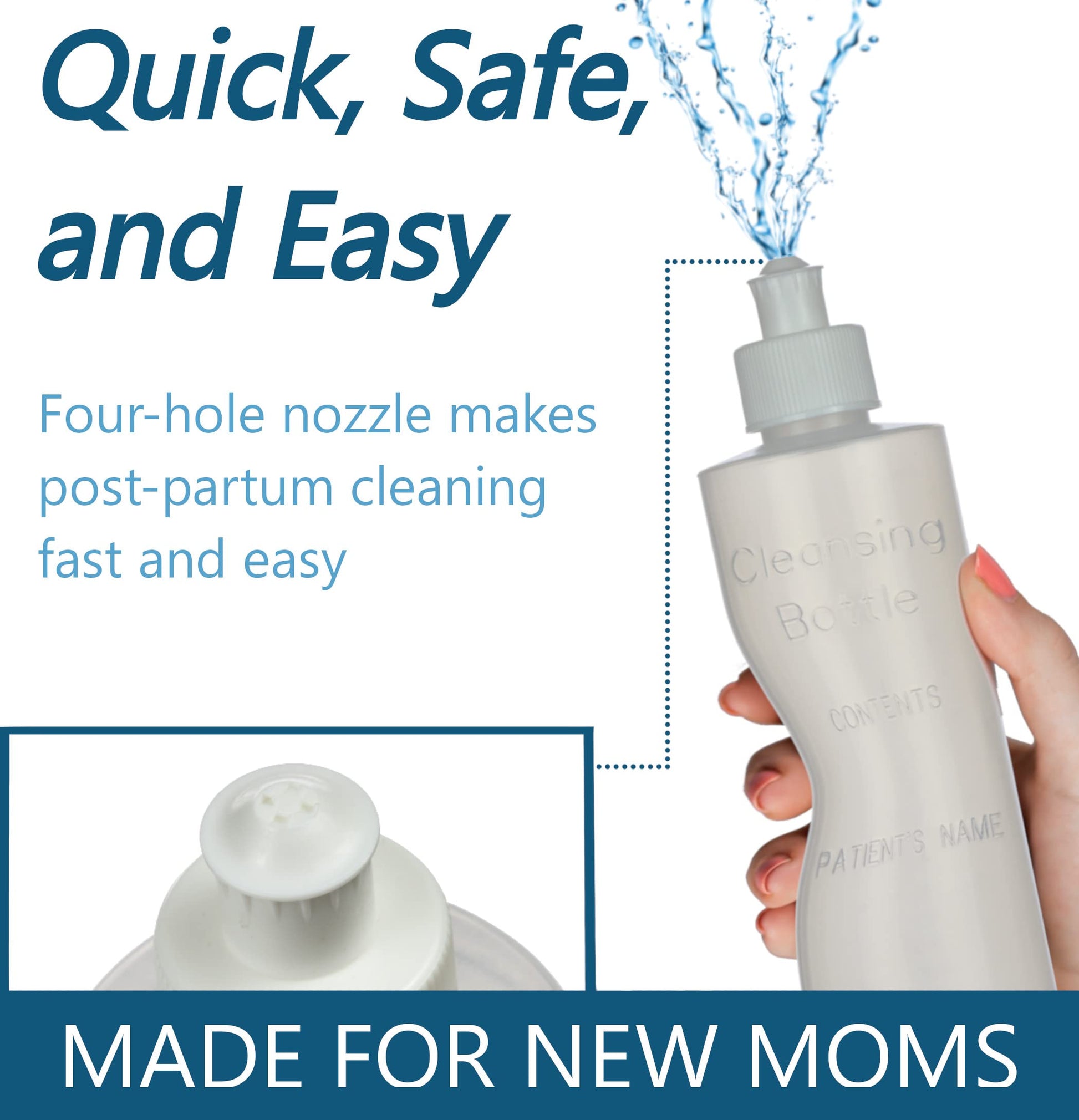 Perineal Squirt Bottle [4 Pack] Refillable Postpartum Lavette Cleansing Irrigation Peri Wash Bottle Easy Glide buy supplements canada