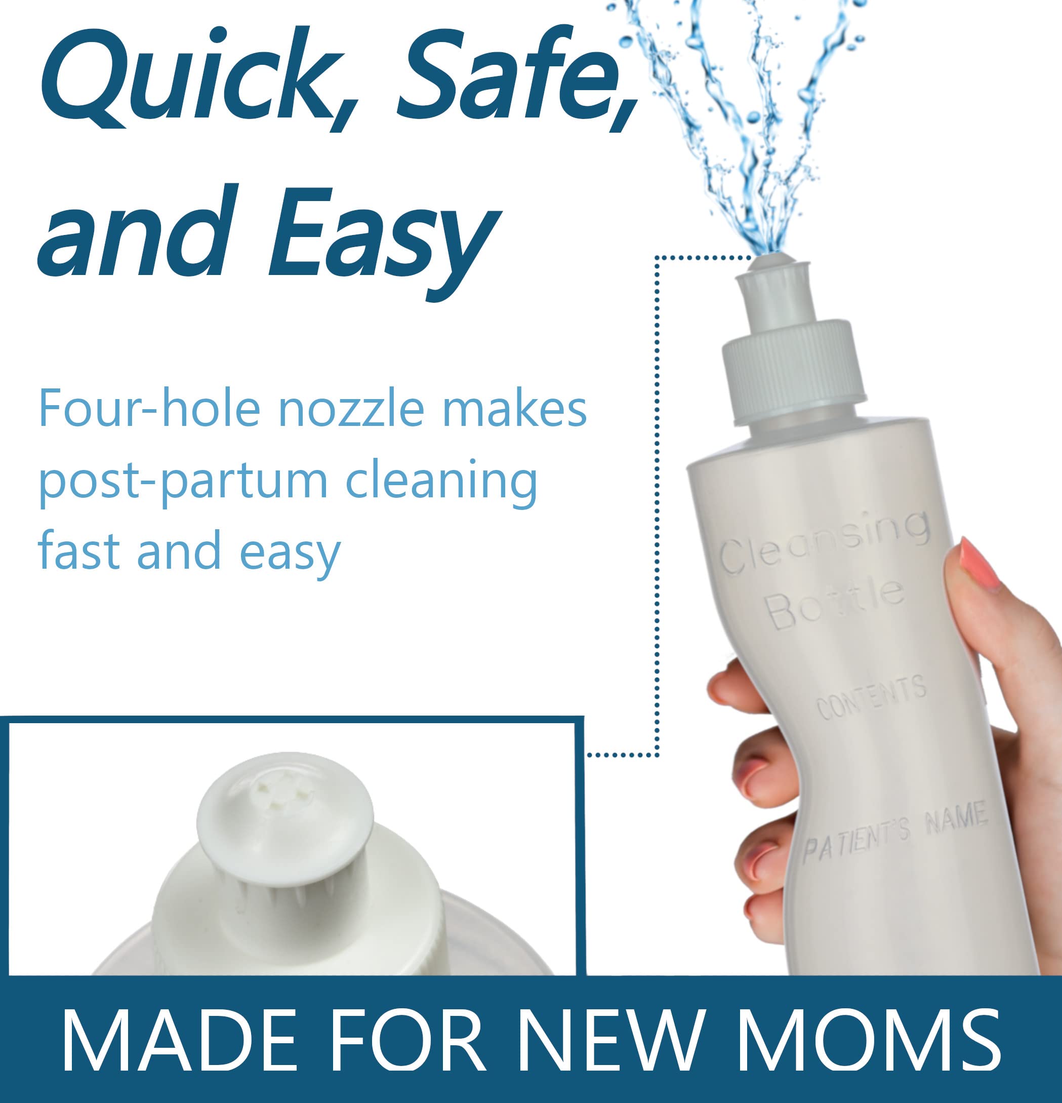 Perineal Squirt Bottle [4 Pack] Refillable Postpartum Lavette Cleansing Irrigation Peri Wash Bottle Easy Glide buy supplements canada
