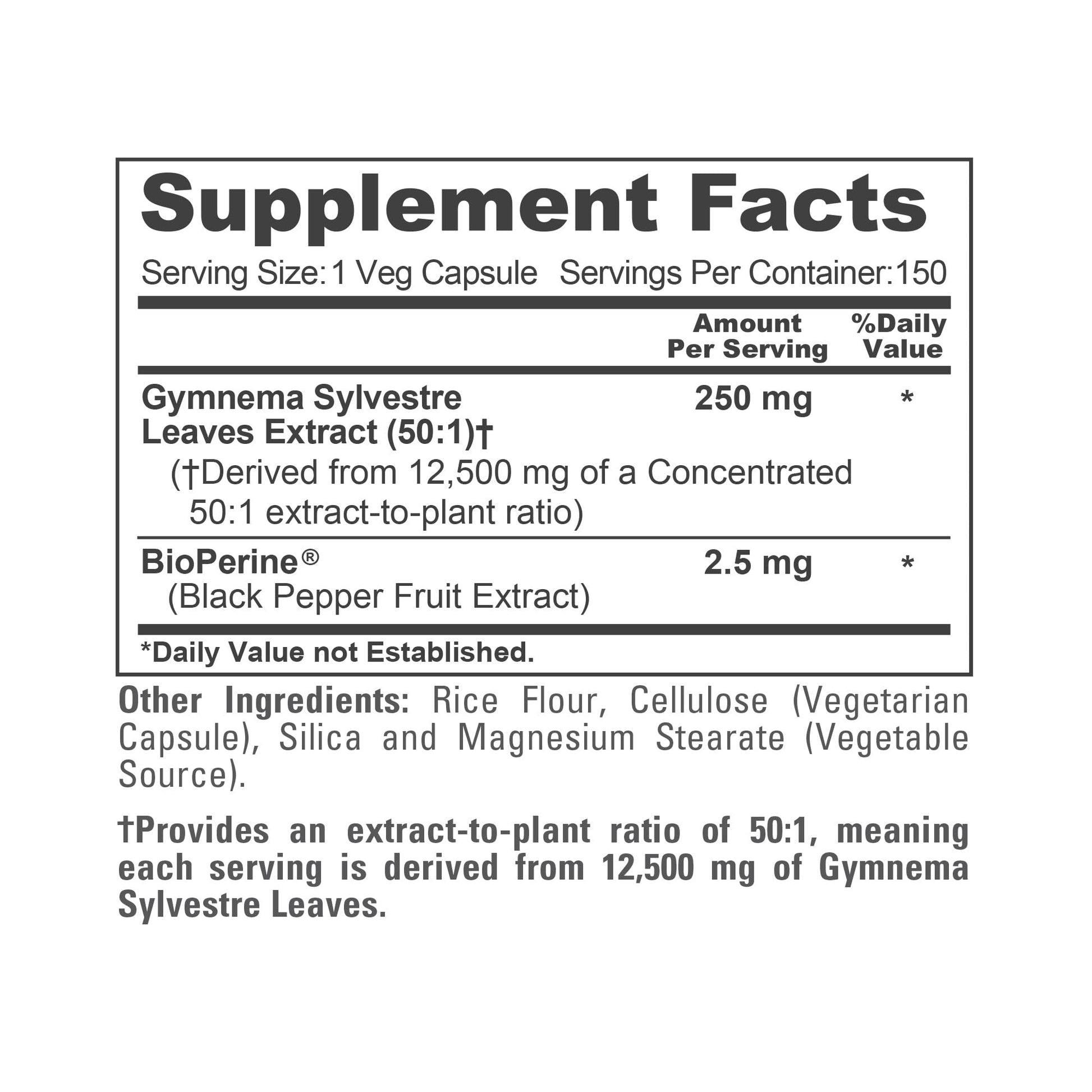 NusaPure Gymnema Sylvestre 50:1 Extract, 250 mg Equivalent to 12,500mg Per Vegan Caps - 150 Count (Non-GMO, Vegan, Bioperine) NusaPure buy supplements canada