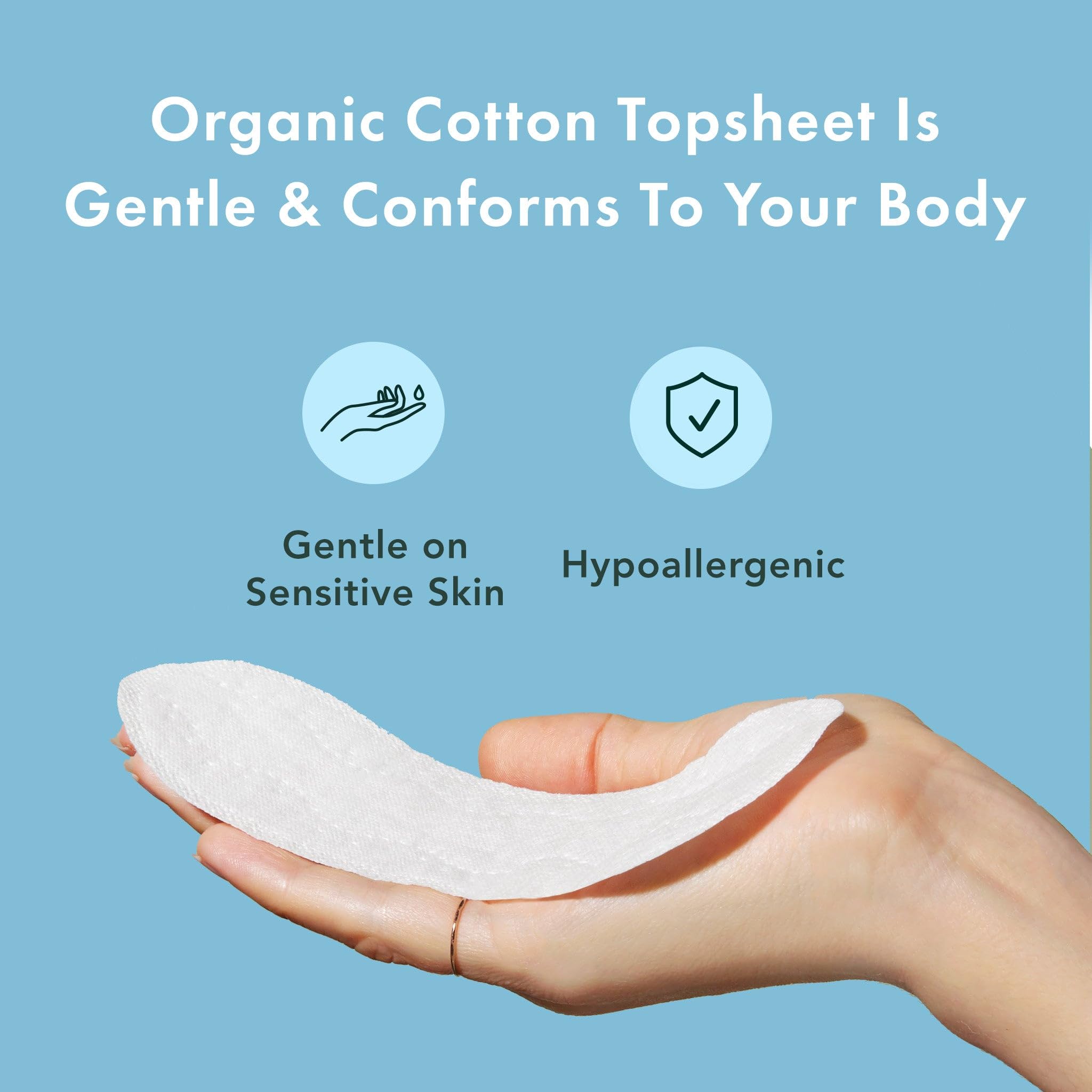 Rael Panty Liners for Women, Organic Cotton Cover - Thin Pantiliners, Light Absorbency, Unscented Rael buy supplements canada