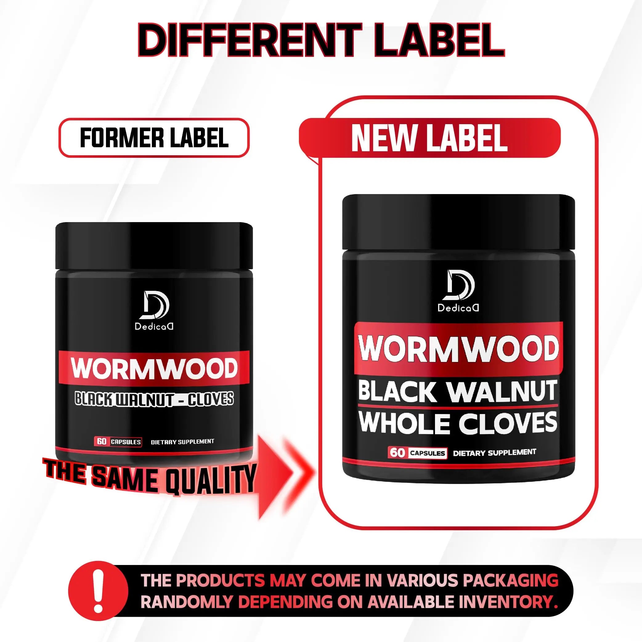 DEDICAD 1500mg Wormwood Capsules with Black Walnut & Cloves - Artemisia Annua Supplement for Immunity - 60 Vegan Capsules DEDICAD buy supplements canada