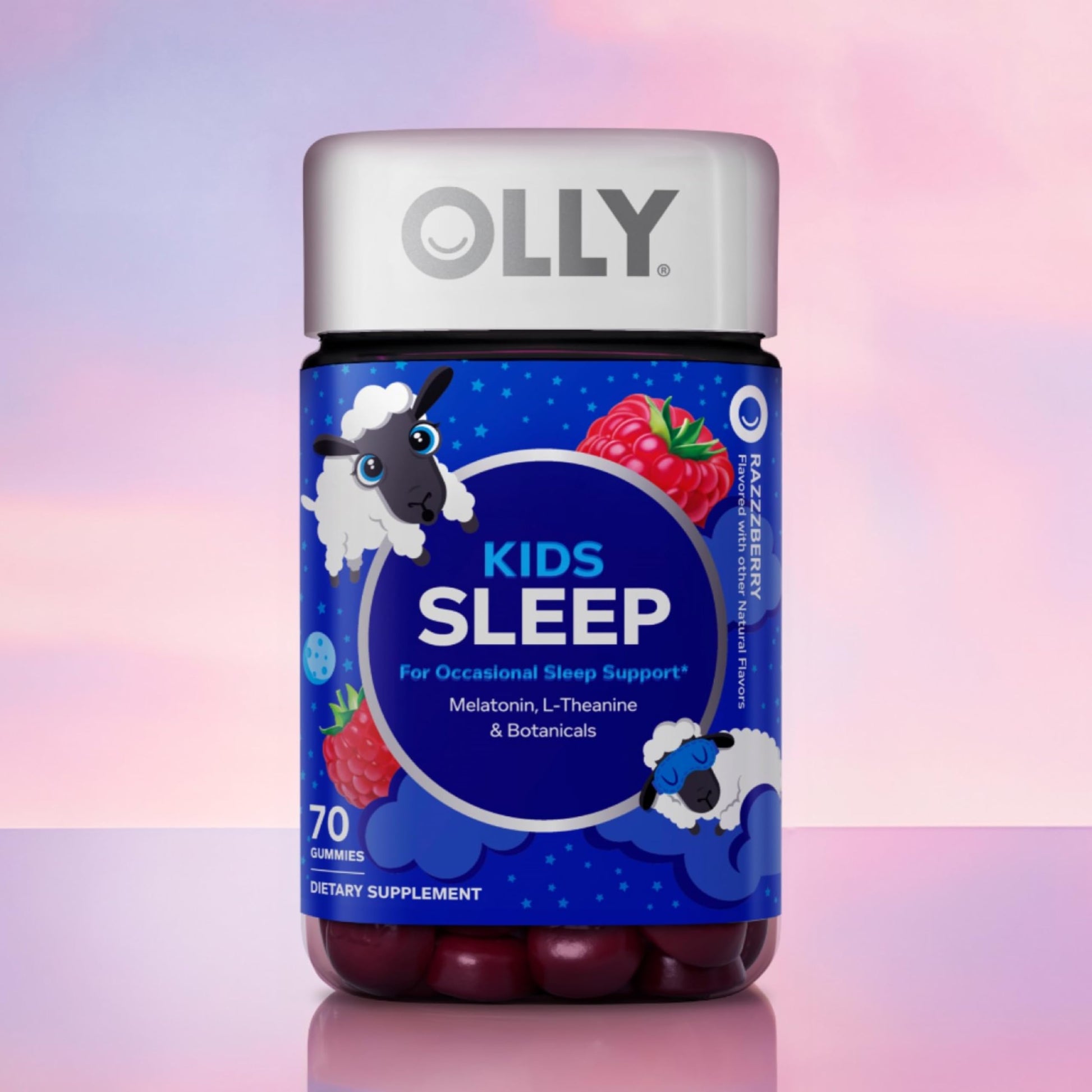 OLLY Kids Sleep Gummies, 0.5mg Melatonin, L Theanine, Chamomile, and Lemon Balm, Raspberry - 70 Count OLLY buy supplements canada