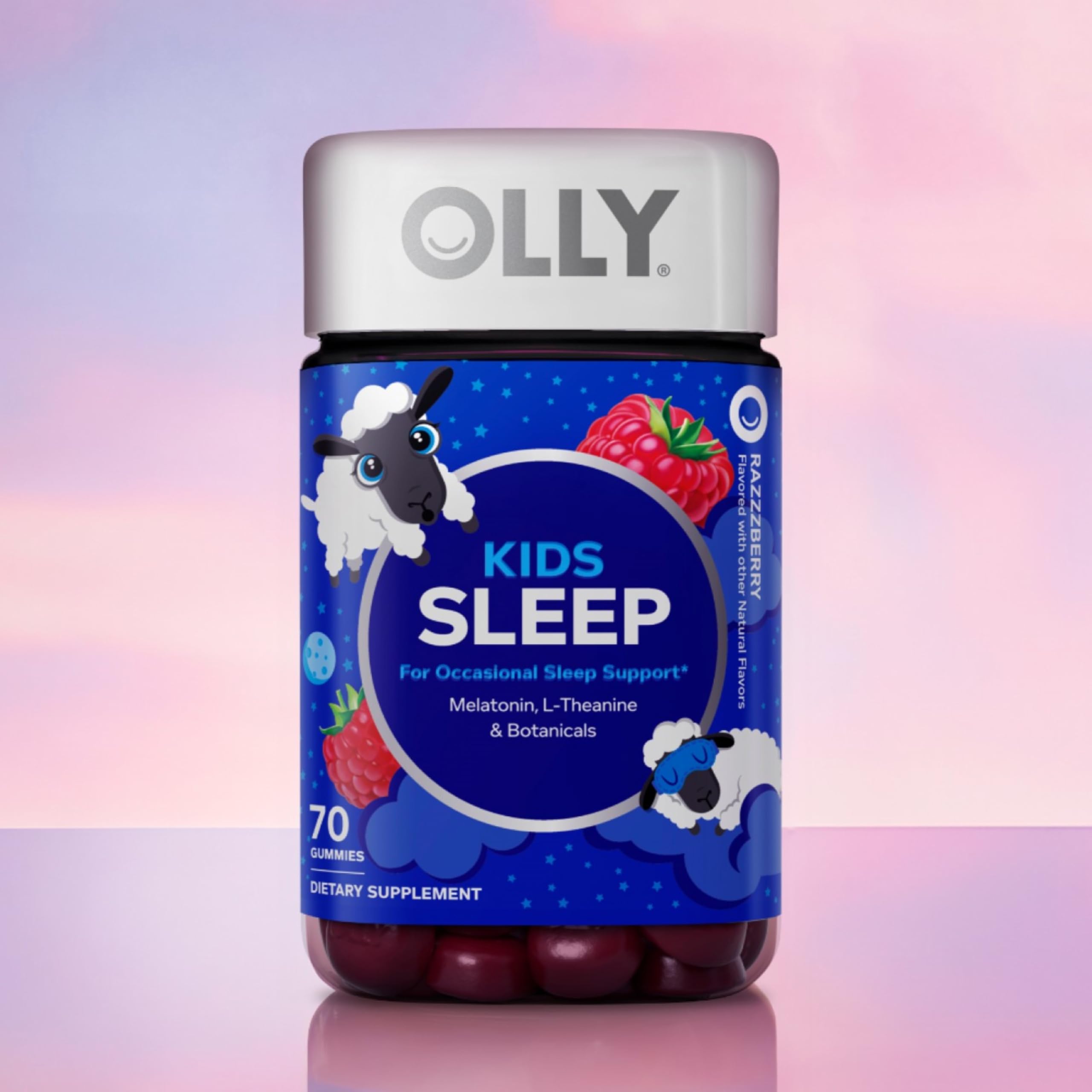OLLY Kids Sleep Gummies, 0.5mg Melatonin, L Theanine, Chamomile, and Lemon Balm, Raspberry - 70 Count OLLY buy supplements canada
