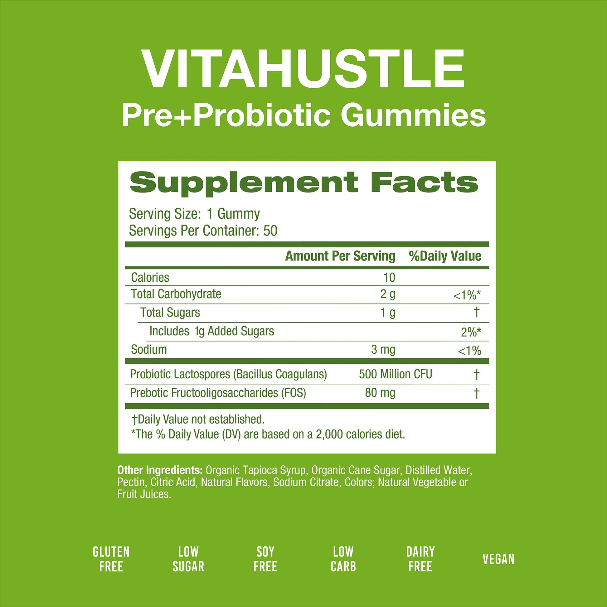 VitaHustle Probiotic Gummies + Prebiotics by Kevin Hart with Chicory Root Inulin Fiber VitaHustle buy supplements canada