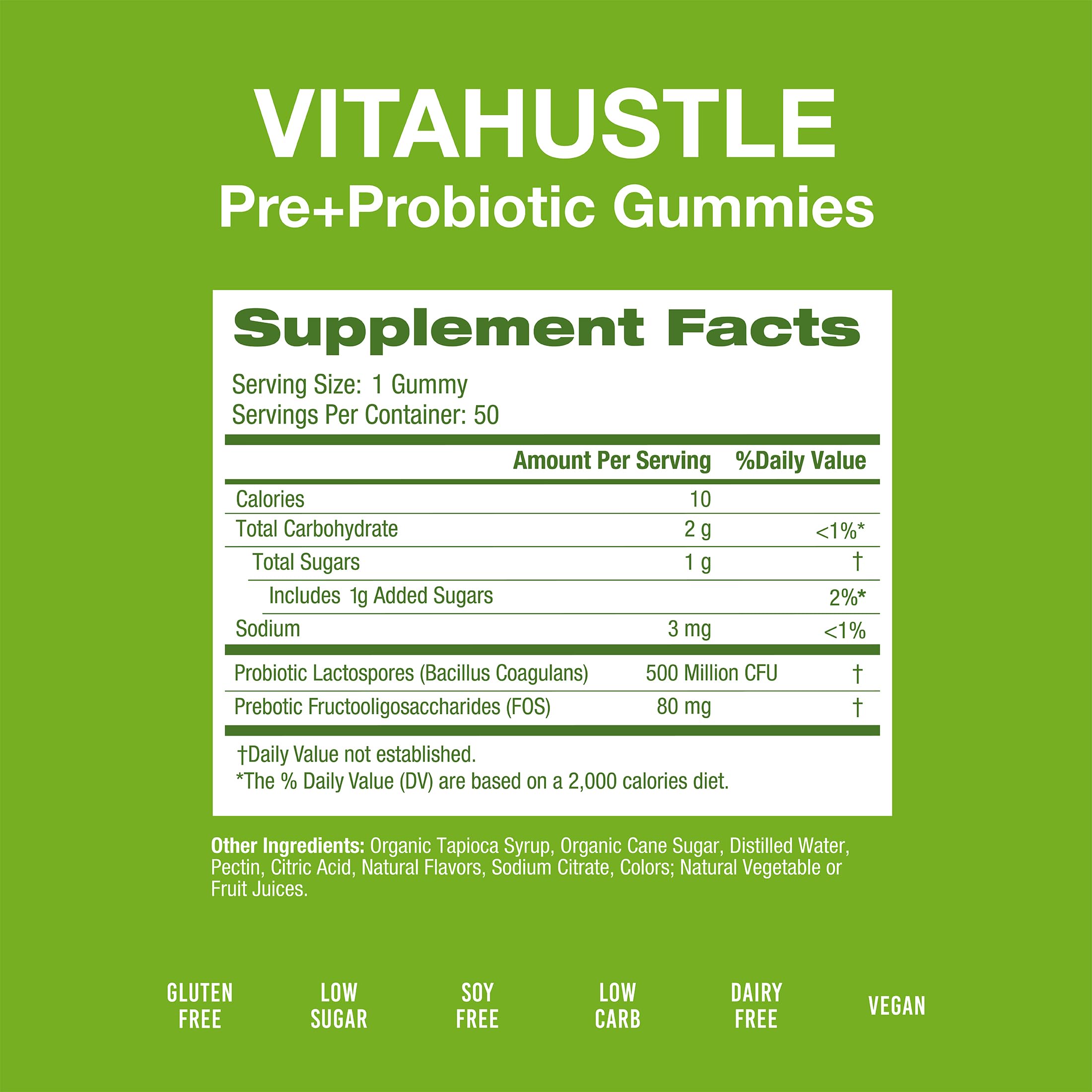 VitaHustle Probiotic Gummies + Prebiotics by Kevin Hart with Chicory Root Inulin Fiber VitaHustle buy supplements canada