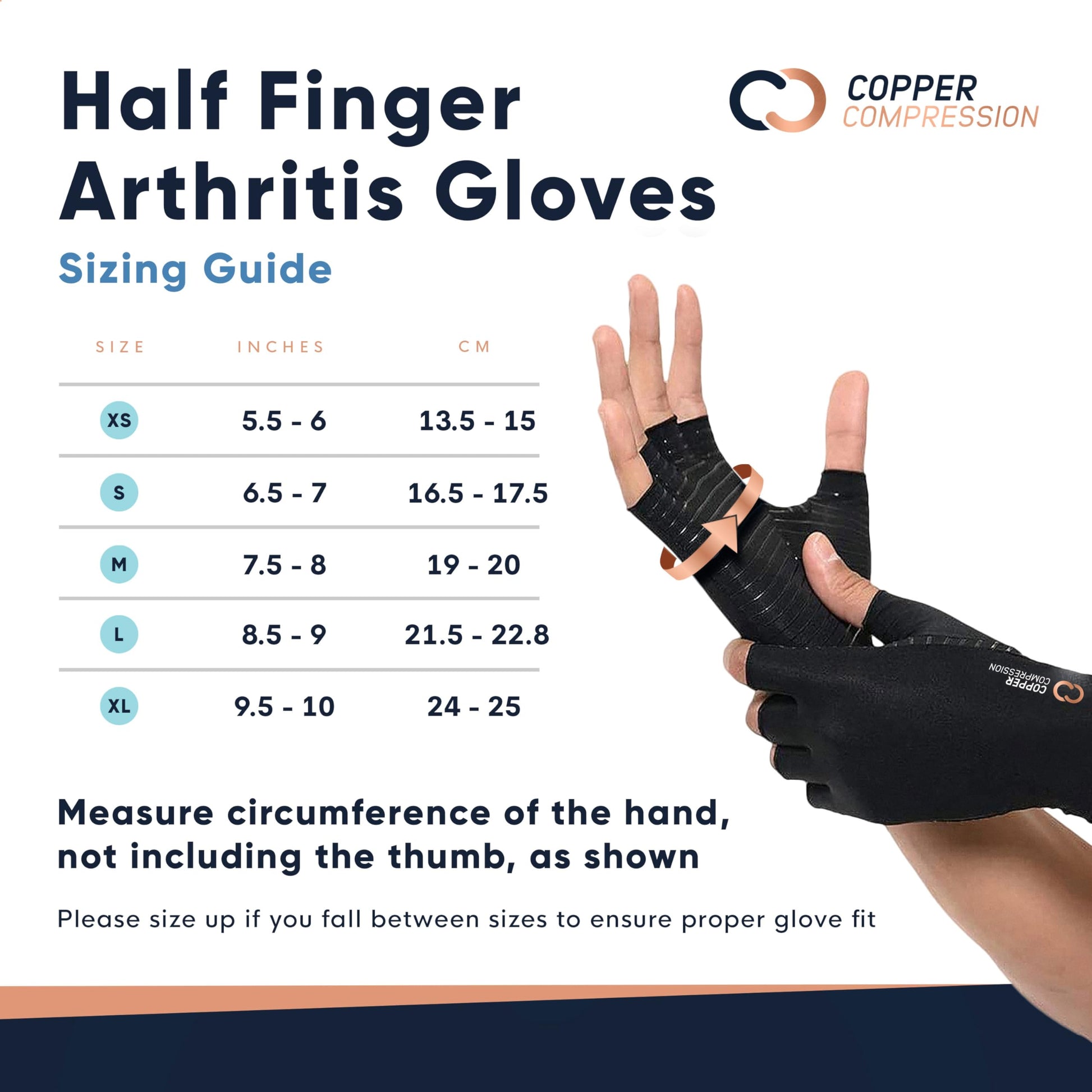 Copper Compression Arthritis Gloves | Fingerless Arthritis Carpal Tunnel Pain Relief Gloves Copper Compression buy supplements canada