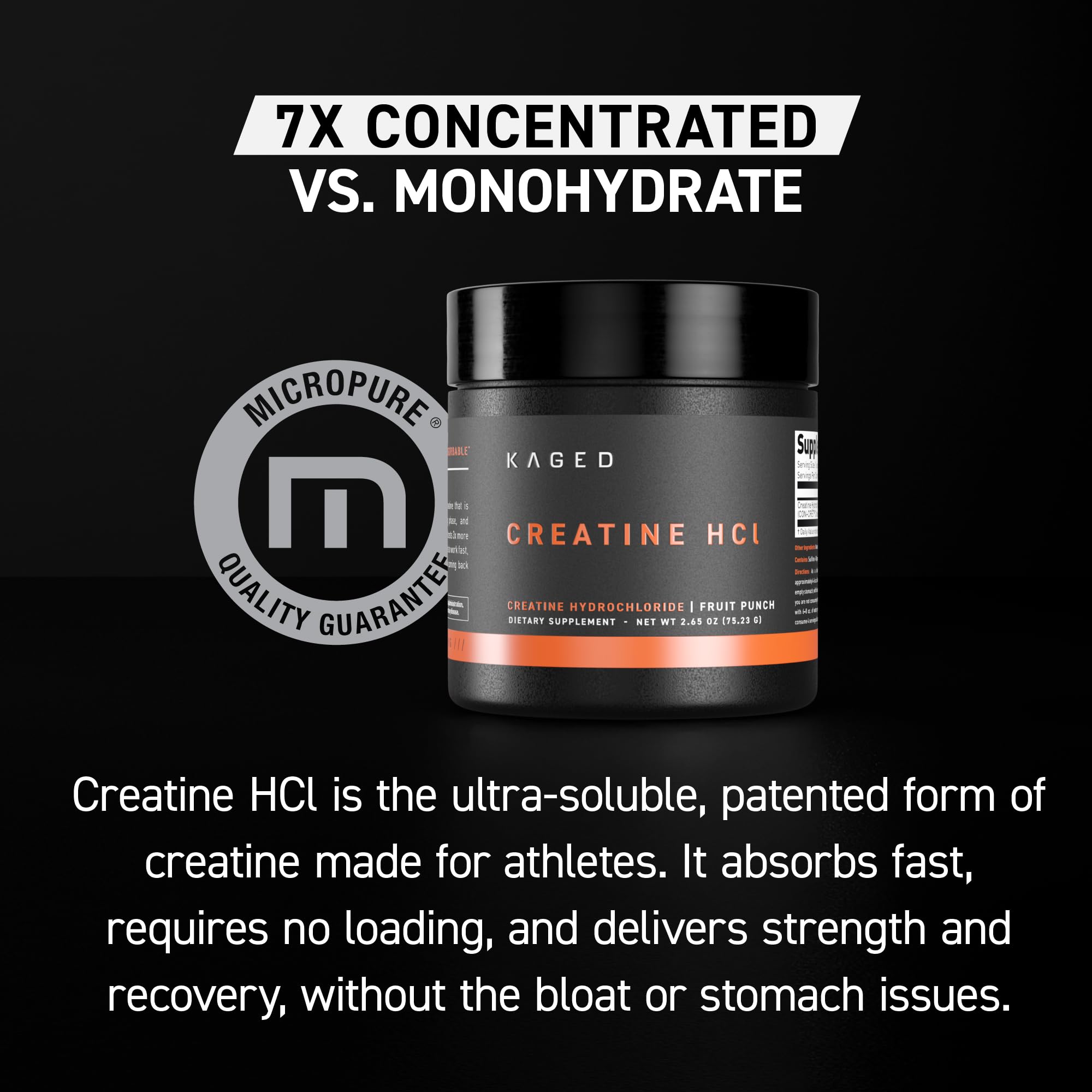 Kaged Creatine HCl Capsules | 7X Concentrated vs Mono | Muscle Building & Recovery | High Absorption | No Bloating | Creatine for Men & Women Kaged buy supplements canada