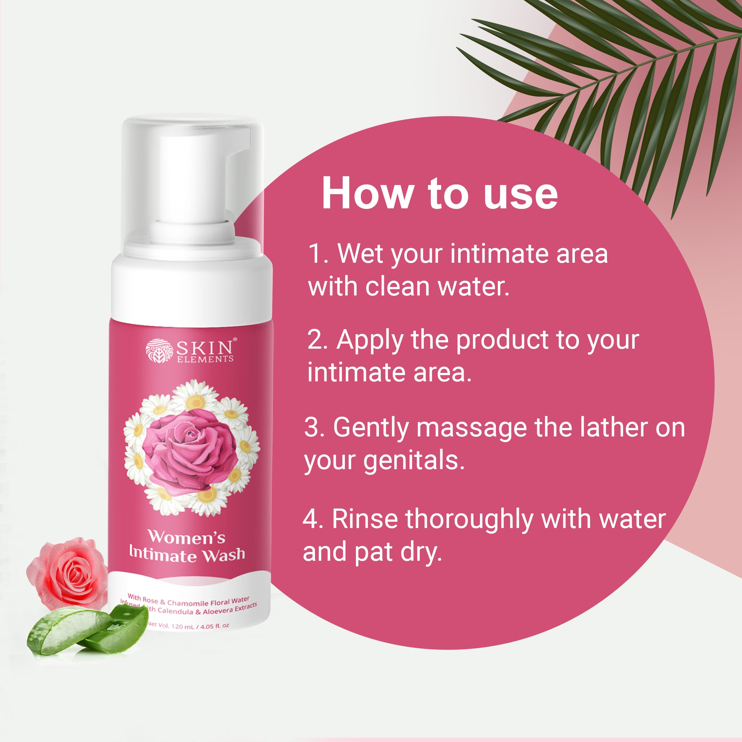 Skin Elements Intimate wash for Women (4.05 Fl Oz.) with Rose & Chamomile Water Skin Elements buy supplements canada