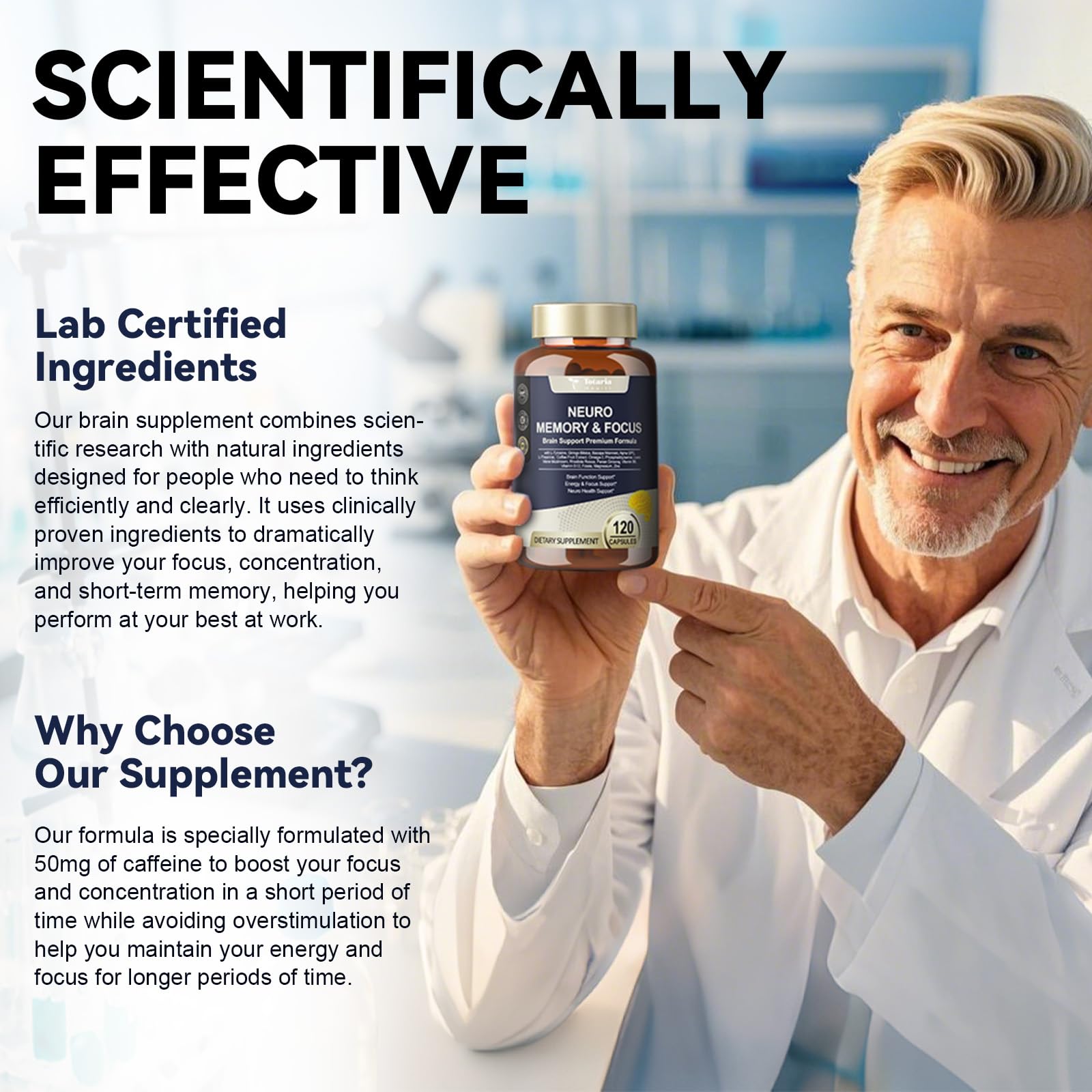 25 in 1 Brain Supplements for Memory and Focus & Neuro Health - Daily Brain Nootropic Cognitive Supplement with L-Tyrosine, Bacopa Monnieri, Ginkgo Biloba, Alpha GPC - Non-GMO, Gluten Free Totaria buy supplements canada