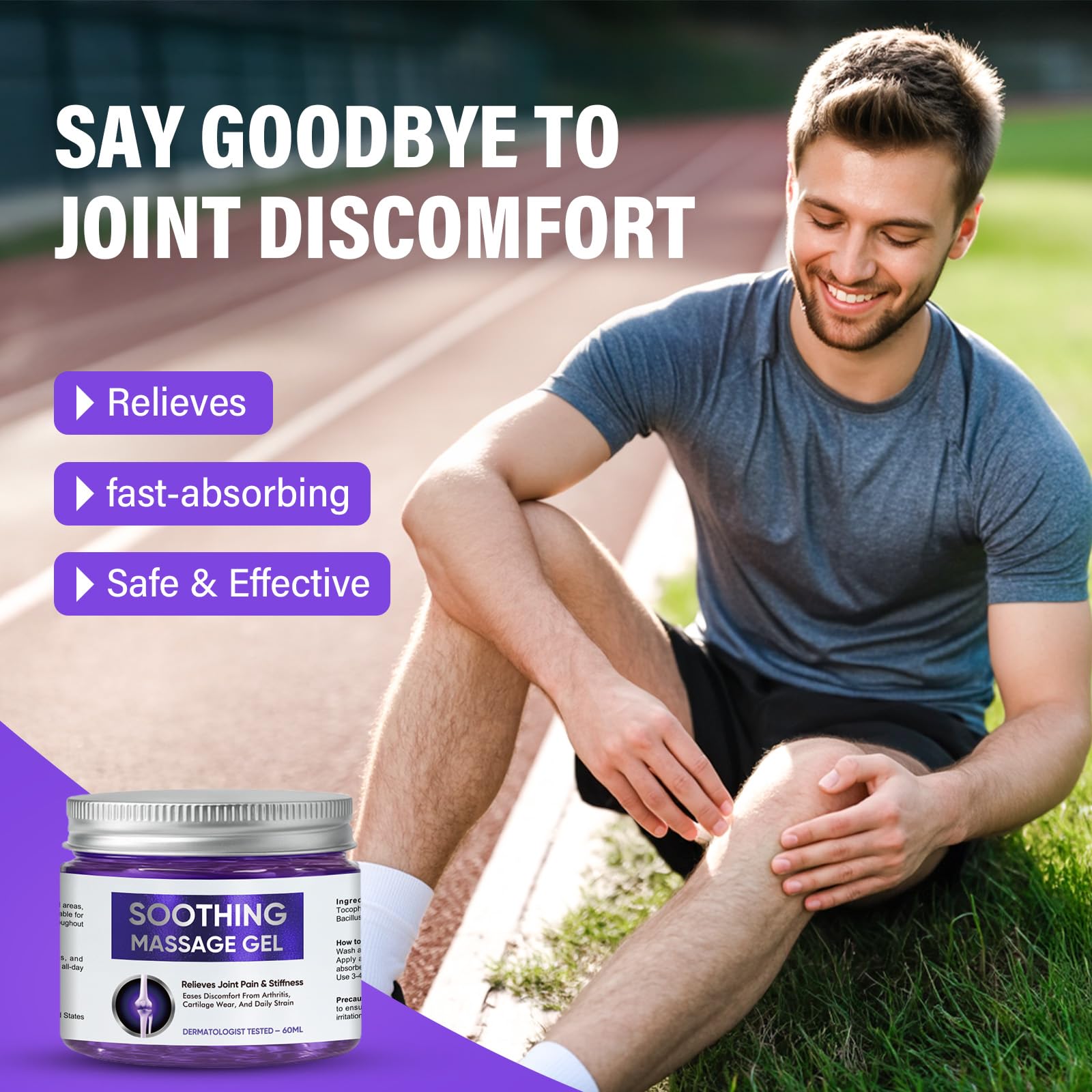 Joint Purple Gel, Fast-Absorbing Soothing Relief Massage Gel with Natural Extracts, Support Muscle, Joint, Shoulder, Knee, Back, Lumbar & Muscle Stiffness WKCWKC buy supplements canada