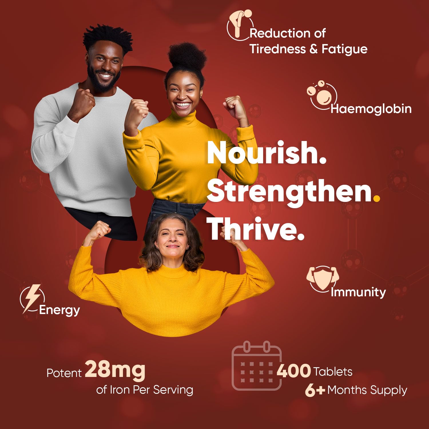 Gentle Iron Tablets High Strength 28mg - 400 Tablets (6+ Months Supply) - Vegan Iron WeightWorld buy supplements canada
