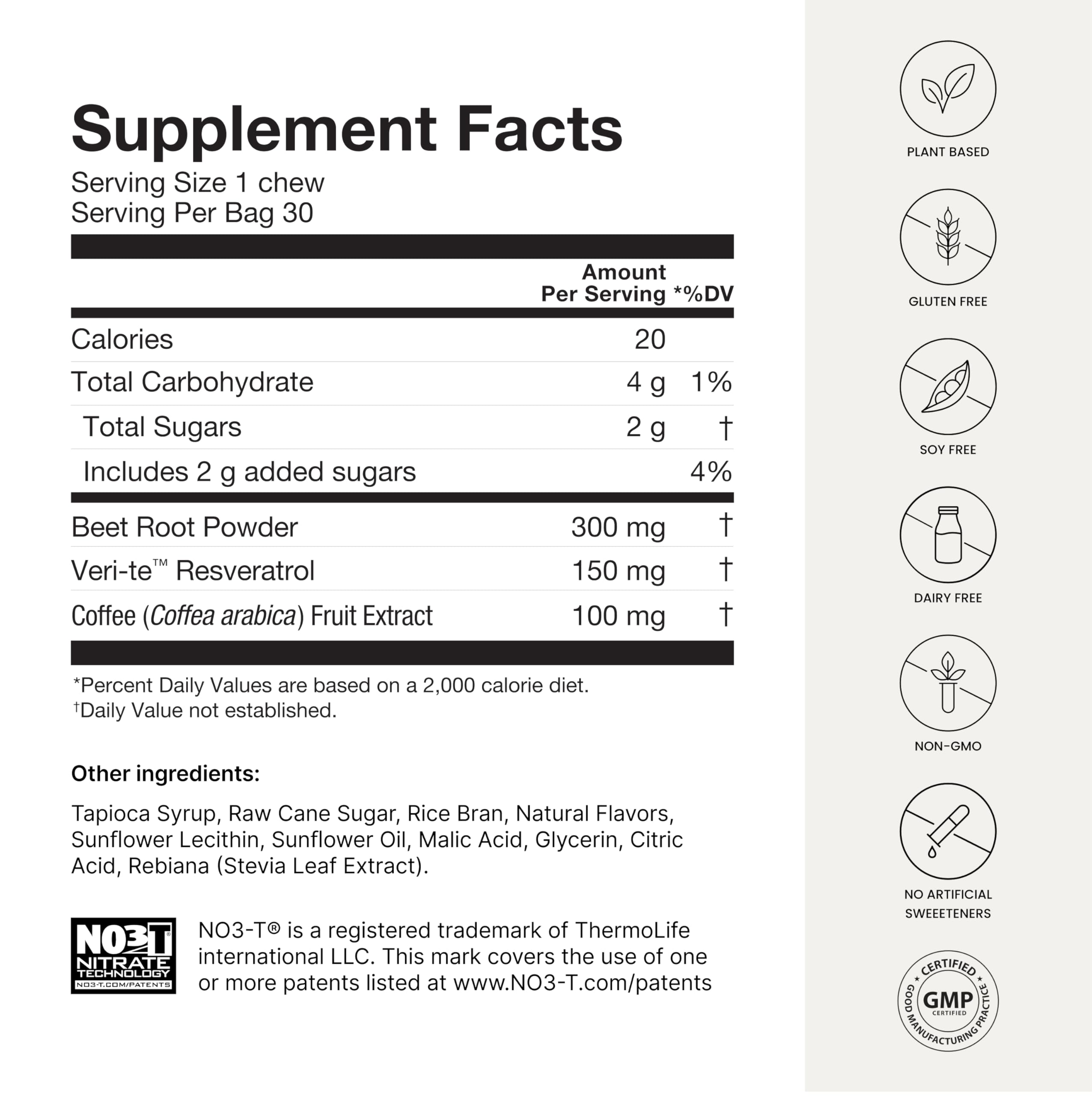 Humann Memory and Focus Chews, Brain Supplement for Mental Alertness with Beet Root Powder, Clinically Studied Nootropics, Resveratrol Plus Beet Root Powder, Blueberry Pomegranate Flavor, 30 Count Humann buy supplements canada
