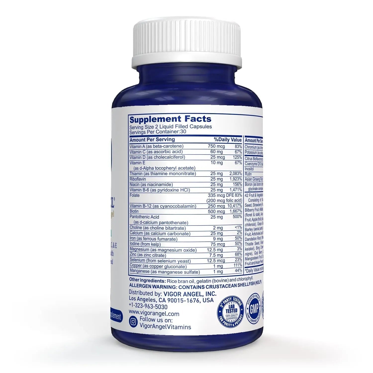 VIGOR ANGEL Multivitamin, 60 Liquid Capsules VIGOR ANGEL buy supplements canada