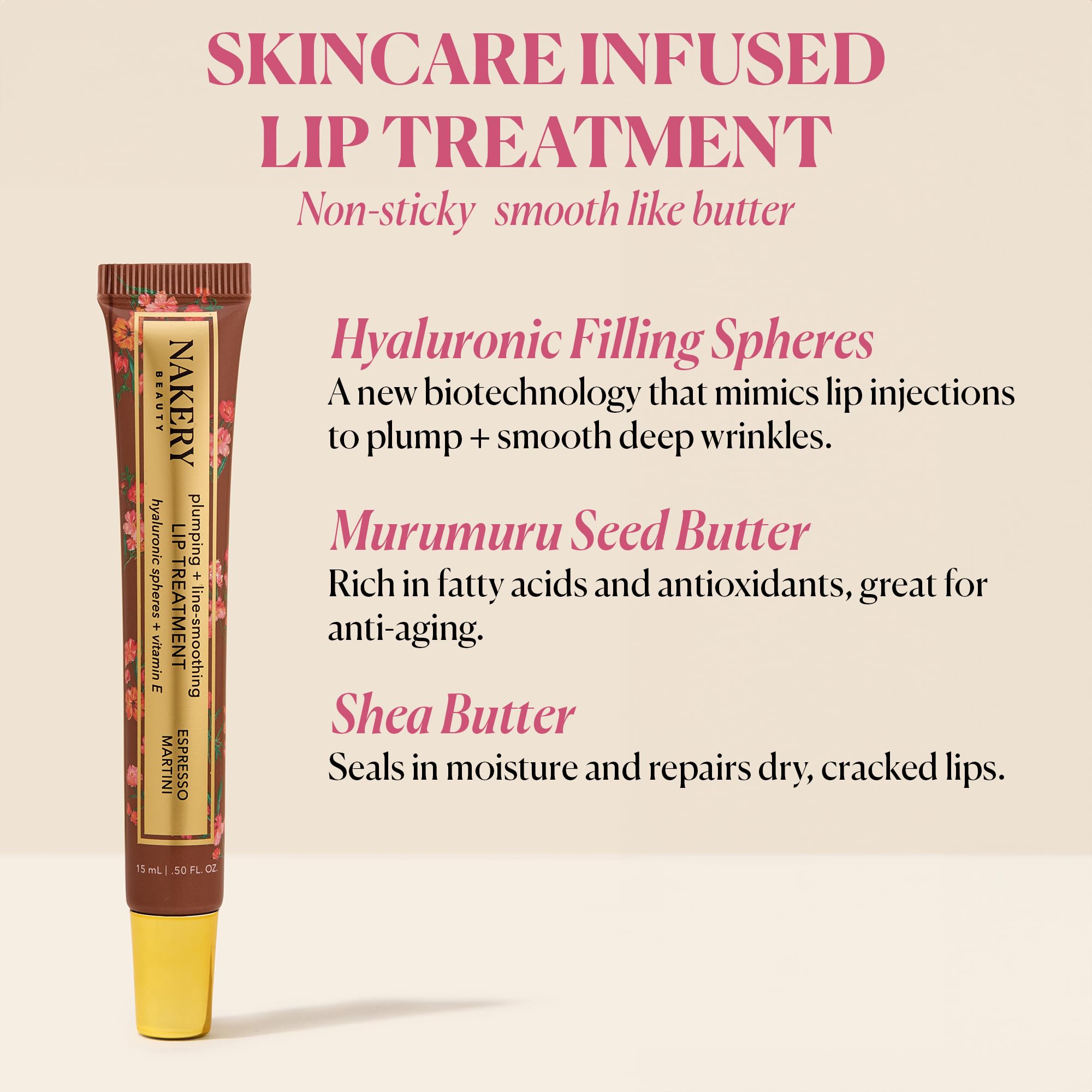 Nakery Plumping Lip Treatment for Dry Cracked Lips - Line Smoothing Lip Plumper for Women with Hyaluronic Acid Serum for Lips - Non Sticky Lip Gloss Plumper for Petal Soft Lips – Espresso Martini Nakery buy supplements canada