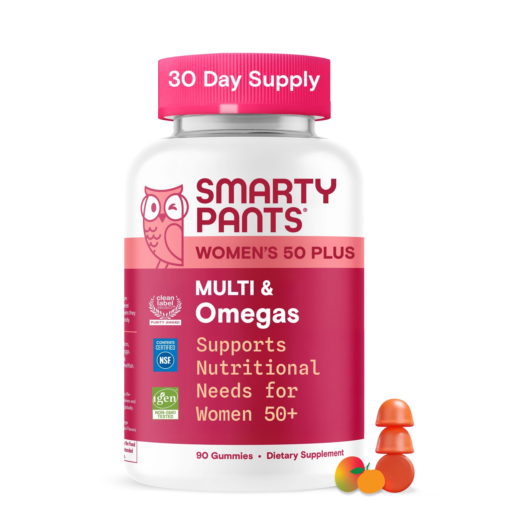 SmartyPants Multivitamin Gummy for Women 50 and Over - Improved Formula: Omega 3 (DHA/EPA), Methylfolate, CoQ10, Vitamin D3, C SmartyPants buy supplements canada