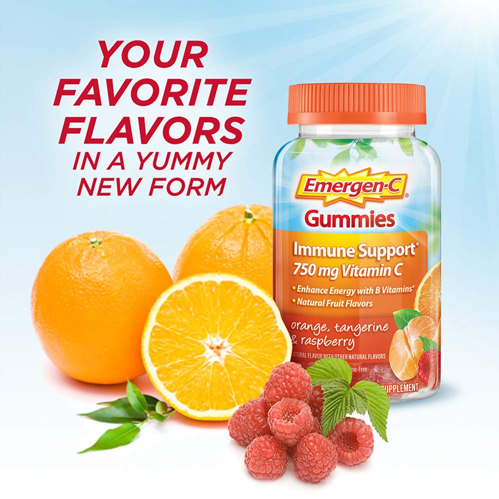 Emergen-C 750mg Vitamin C Gummies for Adults, Immunity Gummies with B Vitamins Emergen-C buy supplements canada