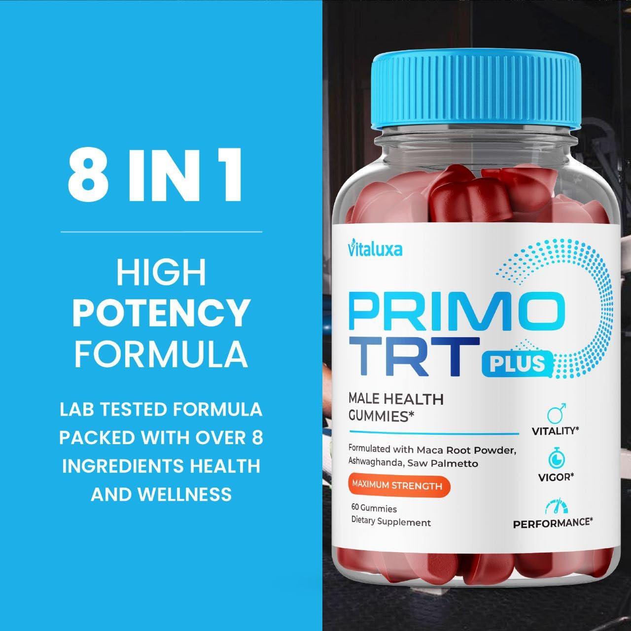 (2 Pack) Primo TRT Gummies, Primo TRT Advanced Performance Blend Supplement, PrimoTRT Try Prime Gomitas Maximum Strength for Males Support for Overall Health Wellness All Natural Ingredients (120 Ct) Vitaluxa buy supplements canada