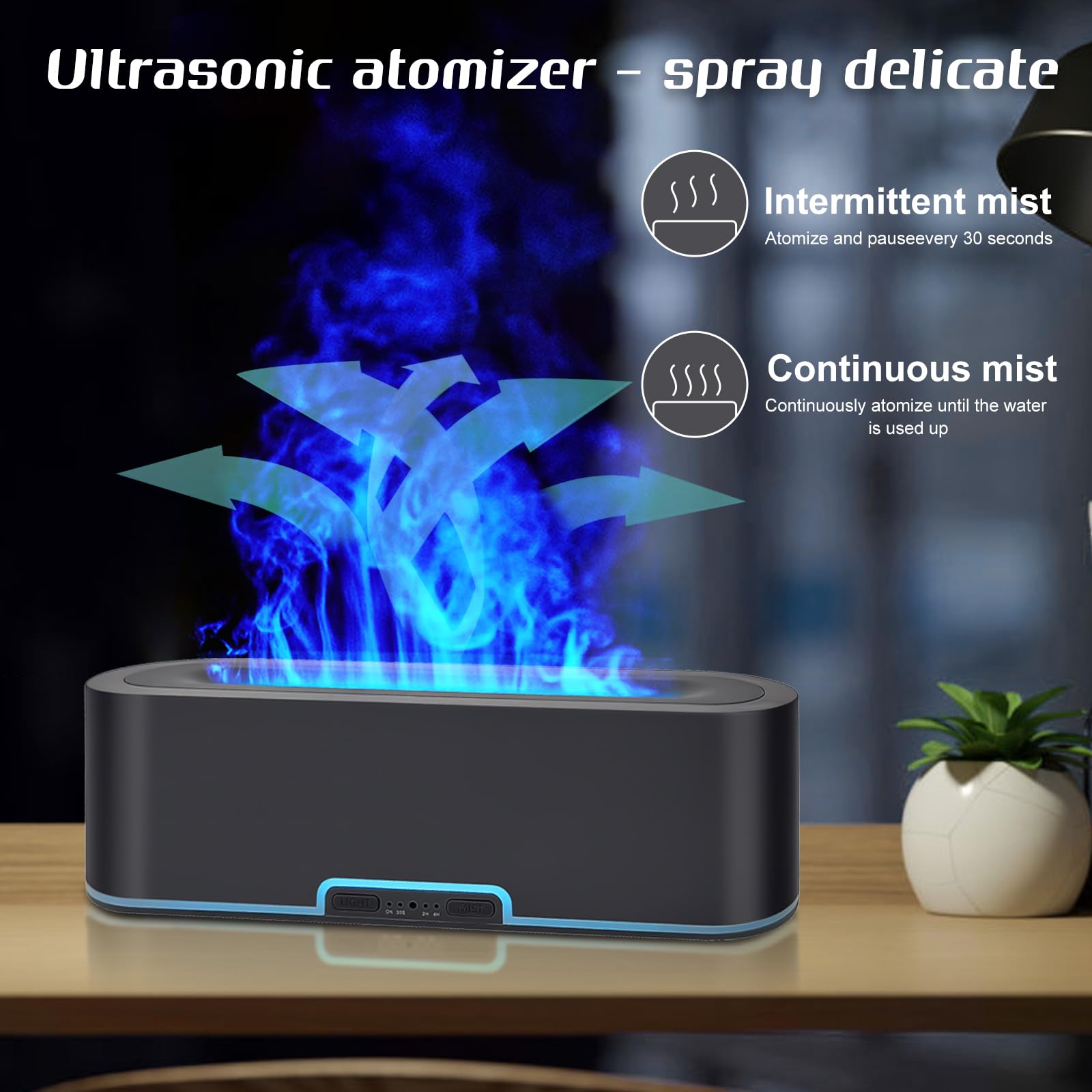 Jpord Flame Fire Essential Oil Diffuser,200ml Aromatherapy Diffuser,Fire Cool Mist Scent Diffuser Jpord buy supplements canada