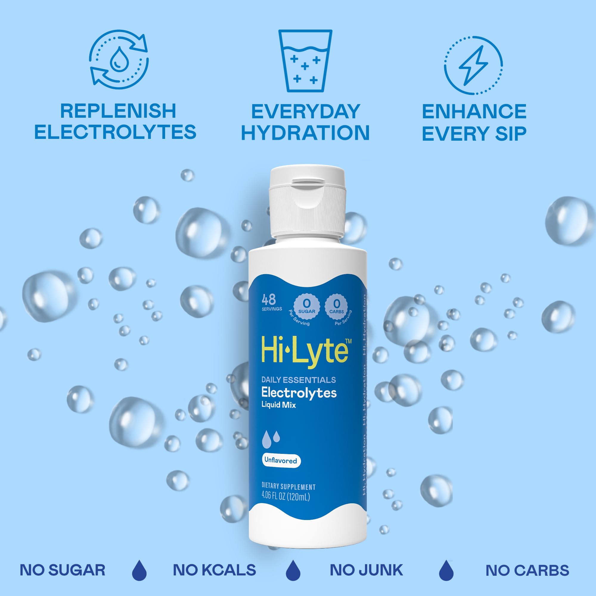 Hi-Lyte Electrolytes for Fasting, Immune Support and Rapid Hydration | 48 Servings | NO Calories NO Sugar | 20%+ More Potassium, Magnesium & Zinc Hi-Lyte buy supplements canada