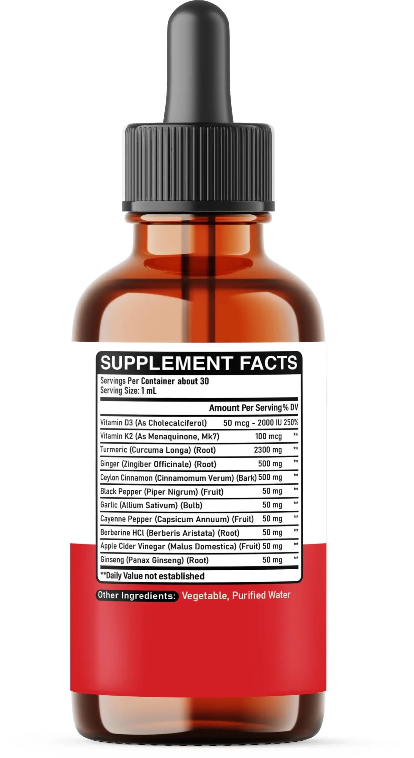 11in1 Turmeric Supplement for Health Heart & Wellness Support – with Ginger, Garlic, Ceylon Cinnamon, Berberine, Ginseng, Apple Cider Vinegar – 30ml Liquid Drops – 60 Servings DEDICAD buy supplements canada