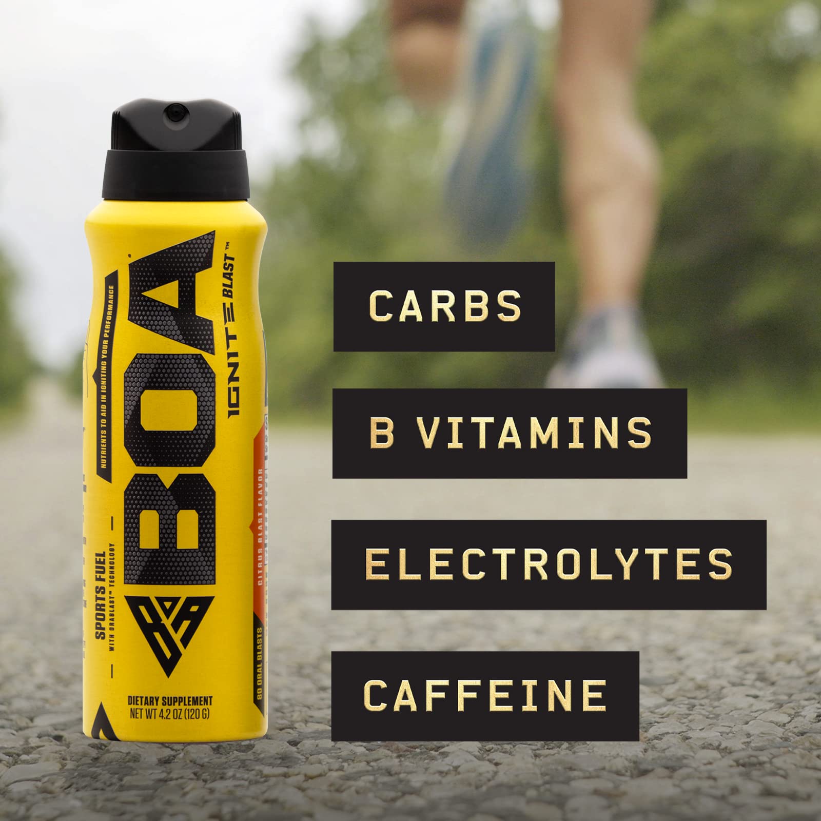 BOA Ignite Blast – Oral Aerosol Rapid Energy Solution – Pre Workout with Caffeine, B Vitamins BOA Nutrition Inc buy supplements canada