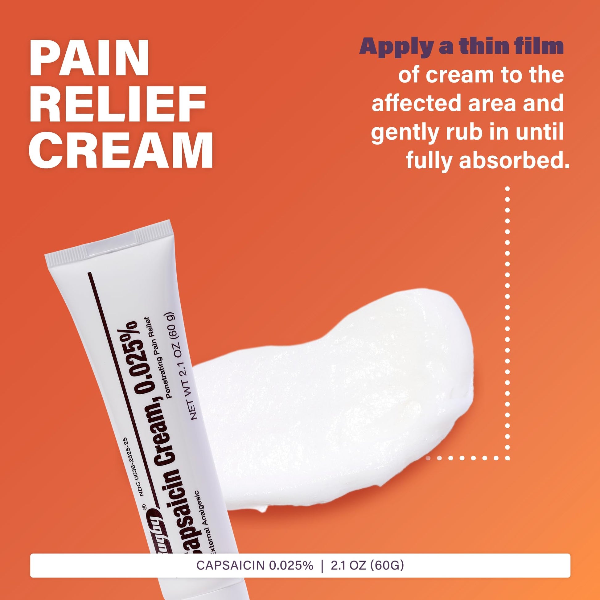 Rugby Capsaicin 0.025% Cream for Penetrating Pain Relief - 2.1 Oz (60g) (6 Pack) RUGBY LABORATORIES buy supplements canada