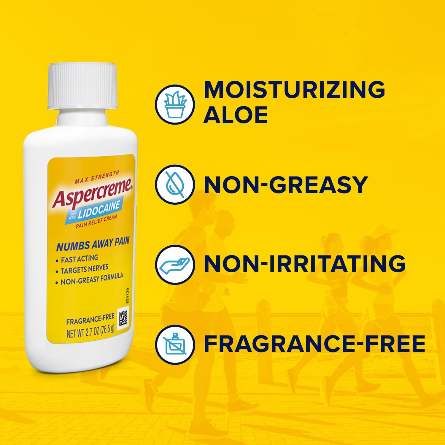 Aspercreme Lidocaine Pain Relief Cream Soothes Aggravated Nerves, Numbing Topical Analgesic with Max-Strength 4% Lidocaine & Moisturizing Aloe, 2.7 Oz. Aspercreme buy supplements canada